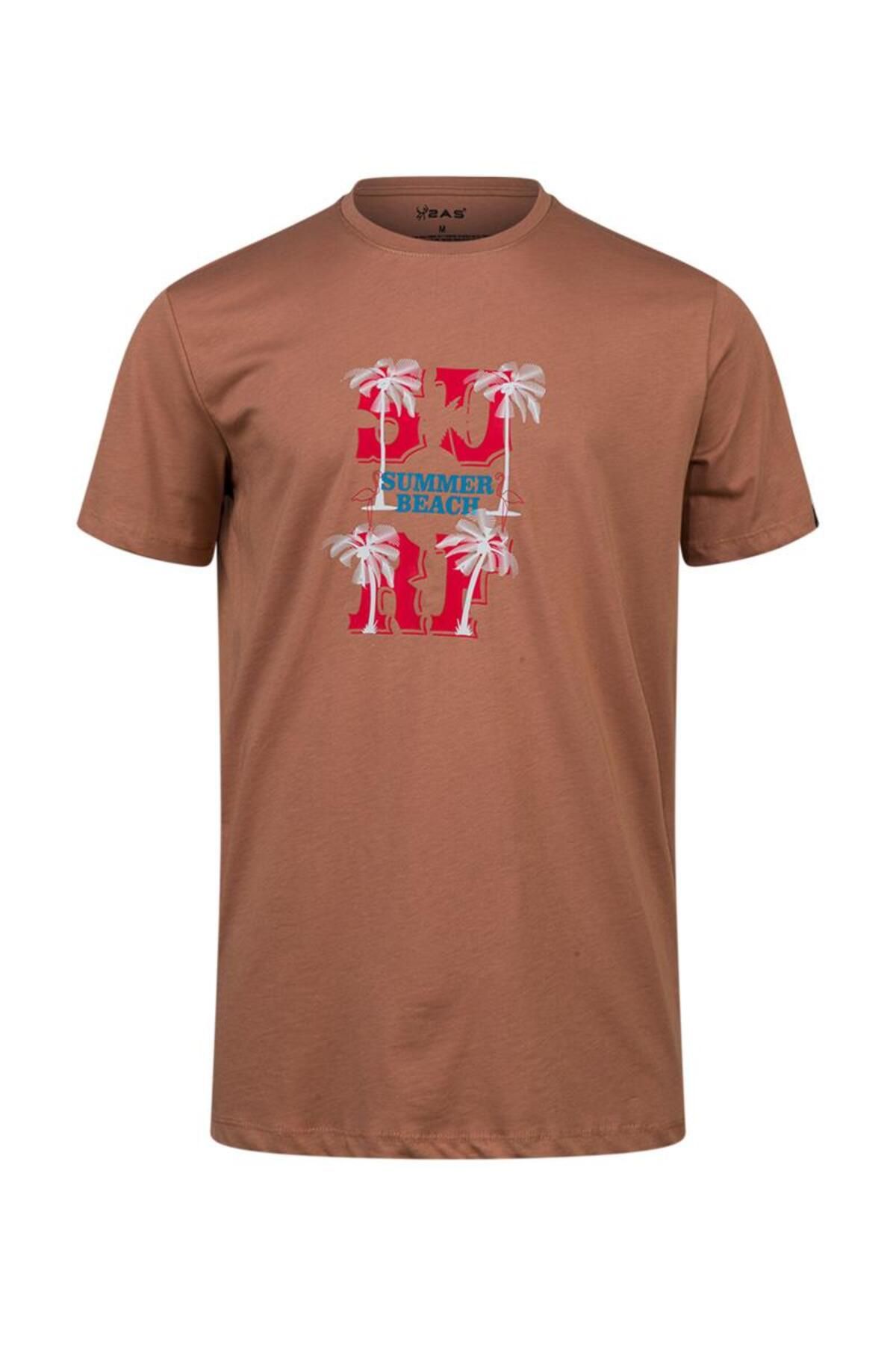 2AS Alex Baskılı Erkek Sıfır Yaka T-Shirt 047