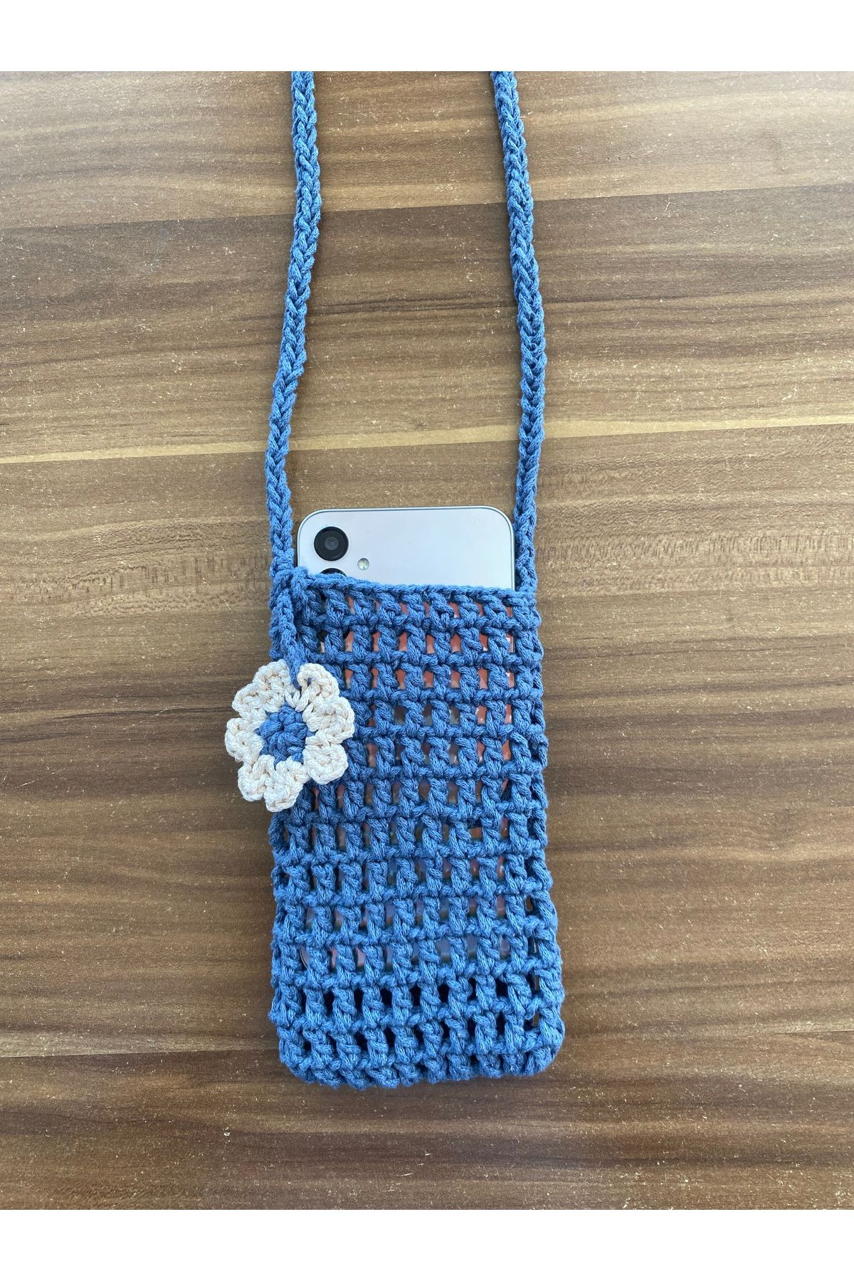 VİONA Papatya Süslemeli Telefon Çantası
