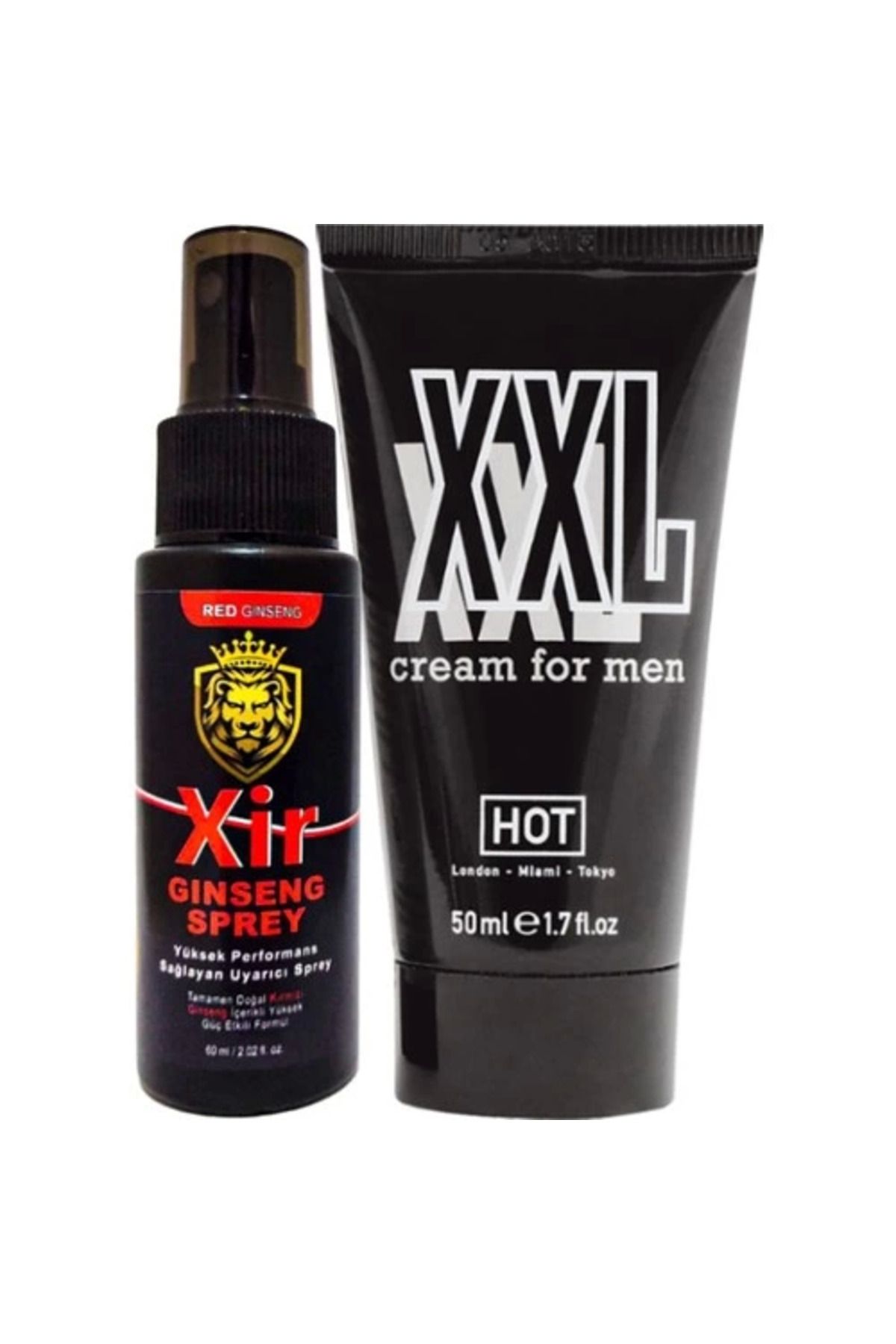 hayalimsah Xir 60 ml Spray 3xeffect Erkeğe Özel Karışım Sprey + Hotxxl Erkeğe Özel 50 ml Krem