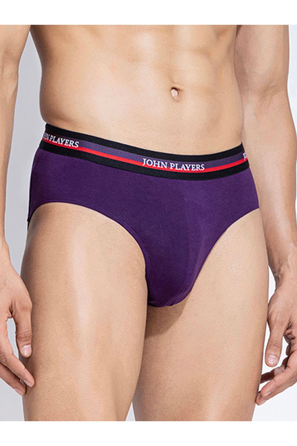 John Player By Styli-Pack of 2 - Solid Briefs with Elastic Waistband 3