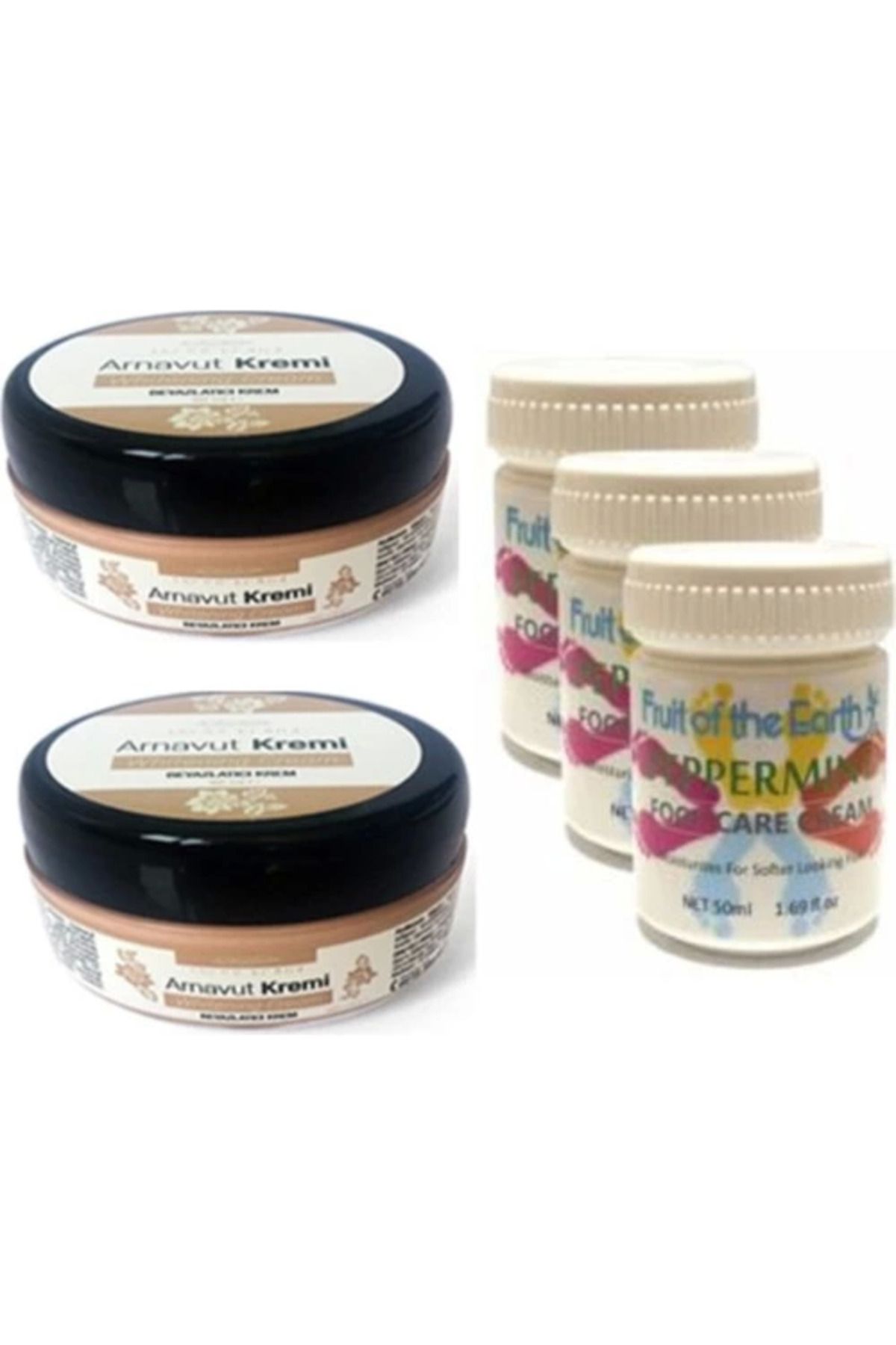 gizmurstore Hintohu Three Brand 50ML Arnavutaklıkkremi 2AD+FOOT Carecream 50ML Ayak Bakımkremi Naneferahlığıvek