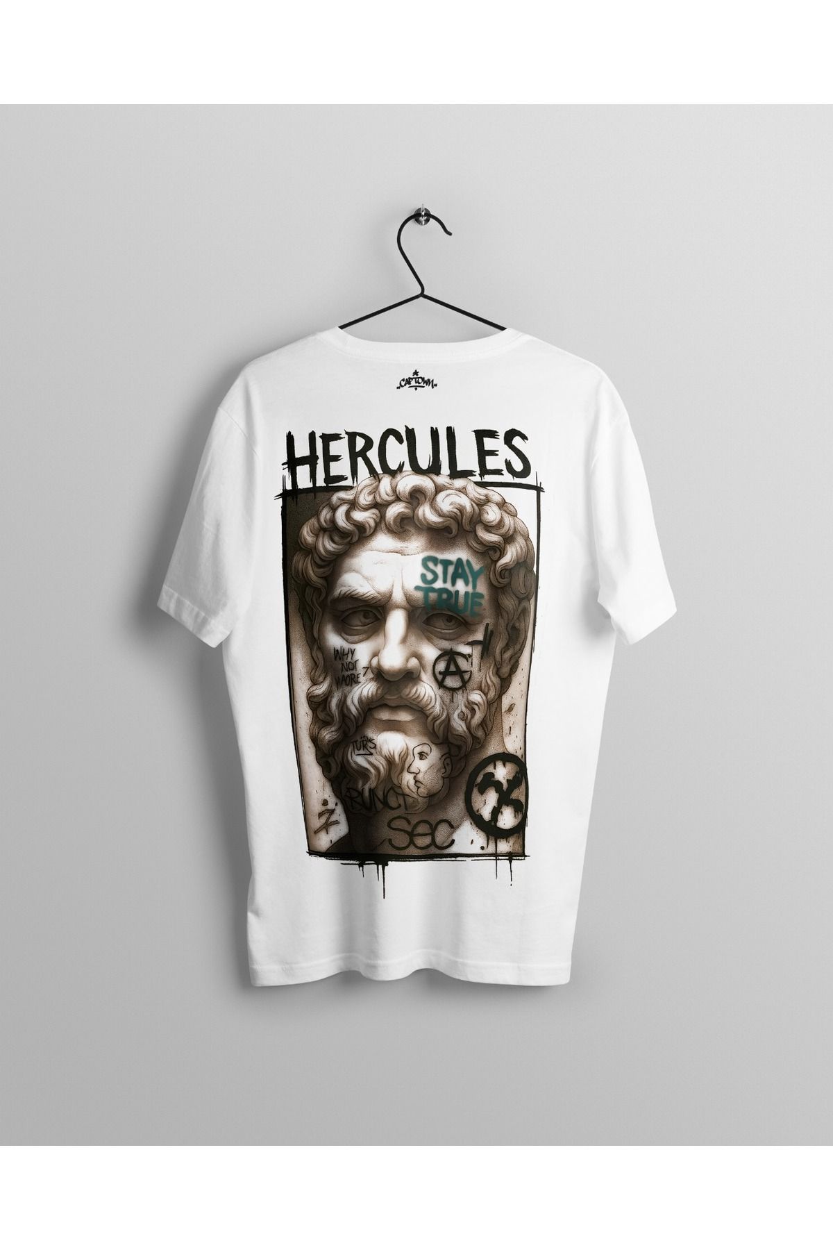 Ct Erkek Oversize Baskılı T-Shirt - Vandalizm Hercules