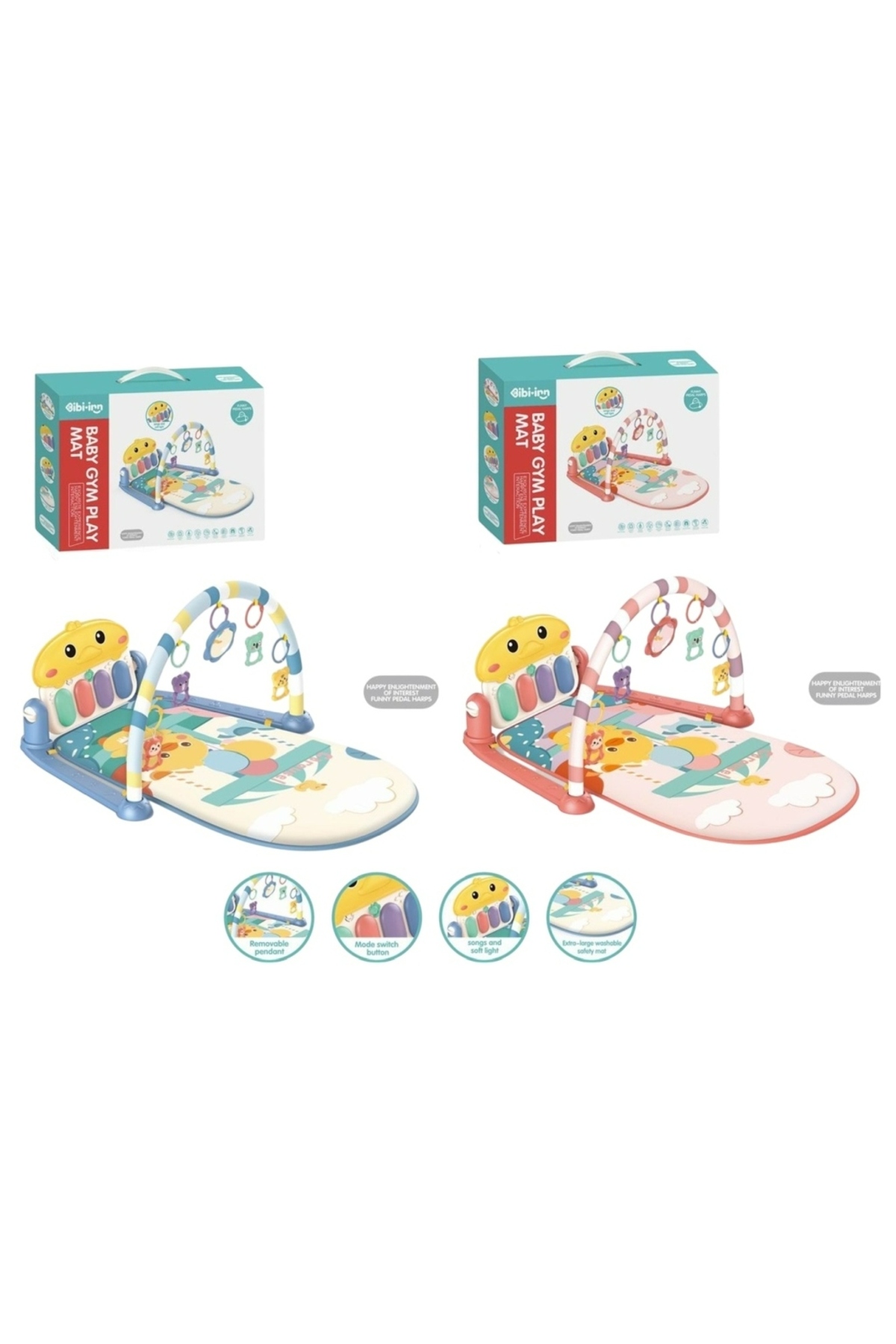 babydoor Toys Sevimli Ördek Piyanolu Sesli Işıklı Oyun Halısı Ve Jimnastik Merkezi fotoğrafı 6 (önizleme)