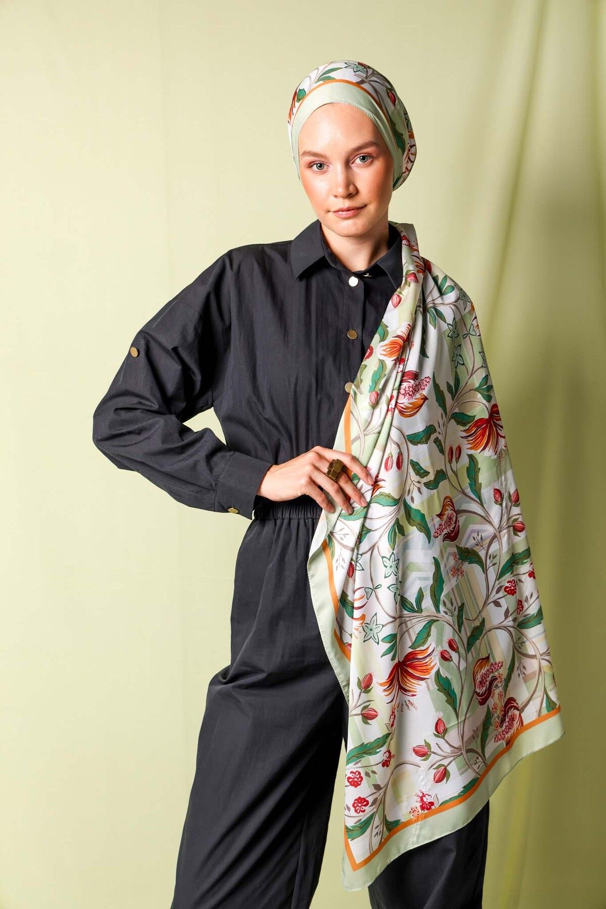 zanel scarf Floral Desenli Şal