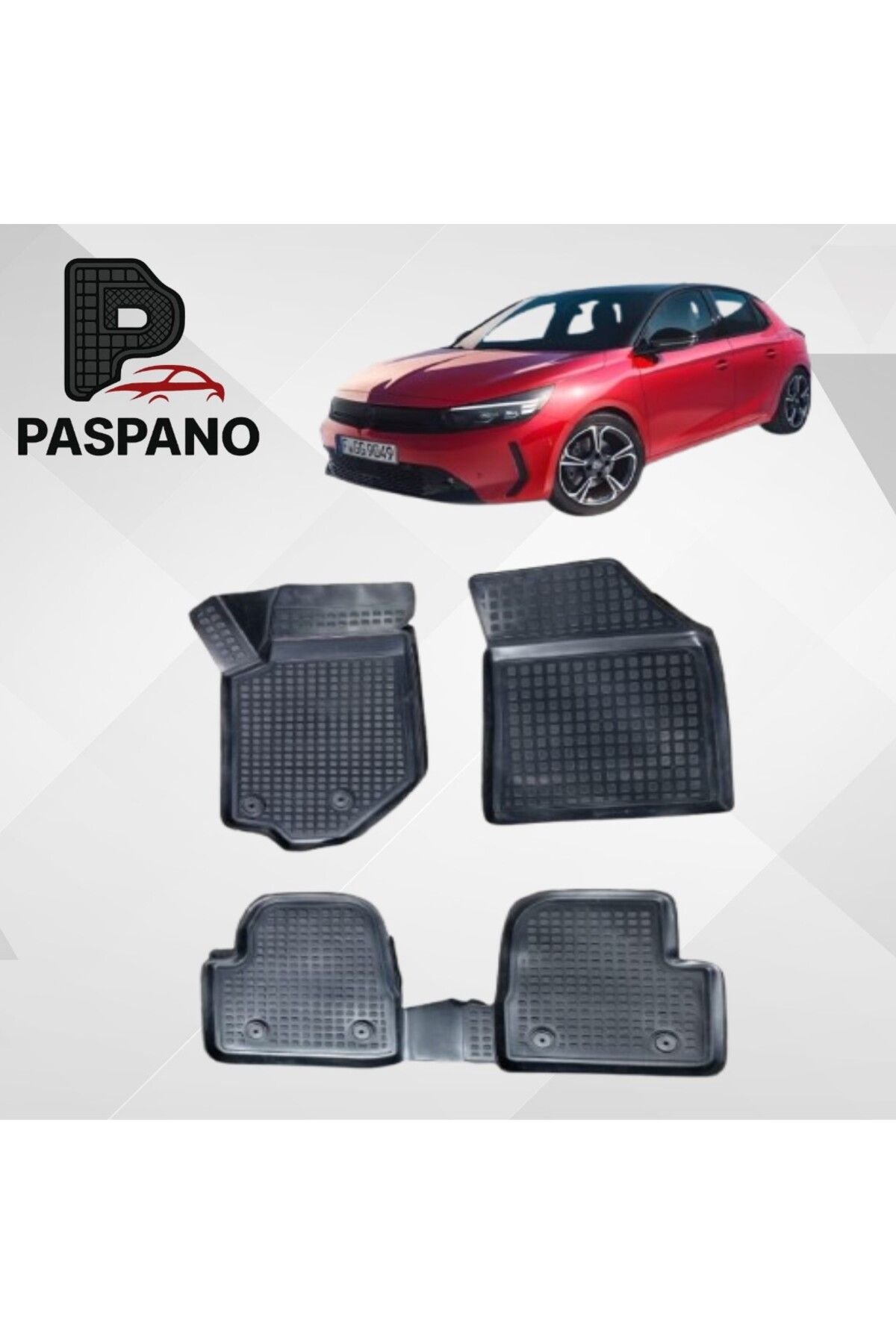 Paspano OPEL CORSA F (2019-2025) İle Uyumlu - Araca Özel Paspas