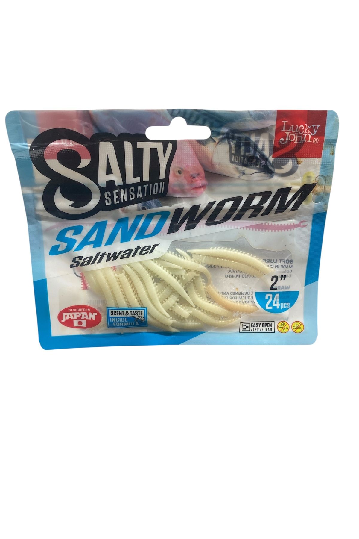 LUCKY JOHN Salty Sandworm Saltwater 2" 24 Adet