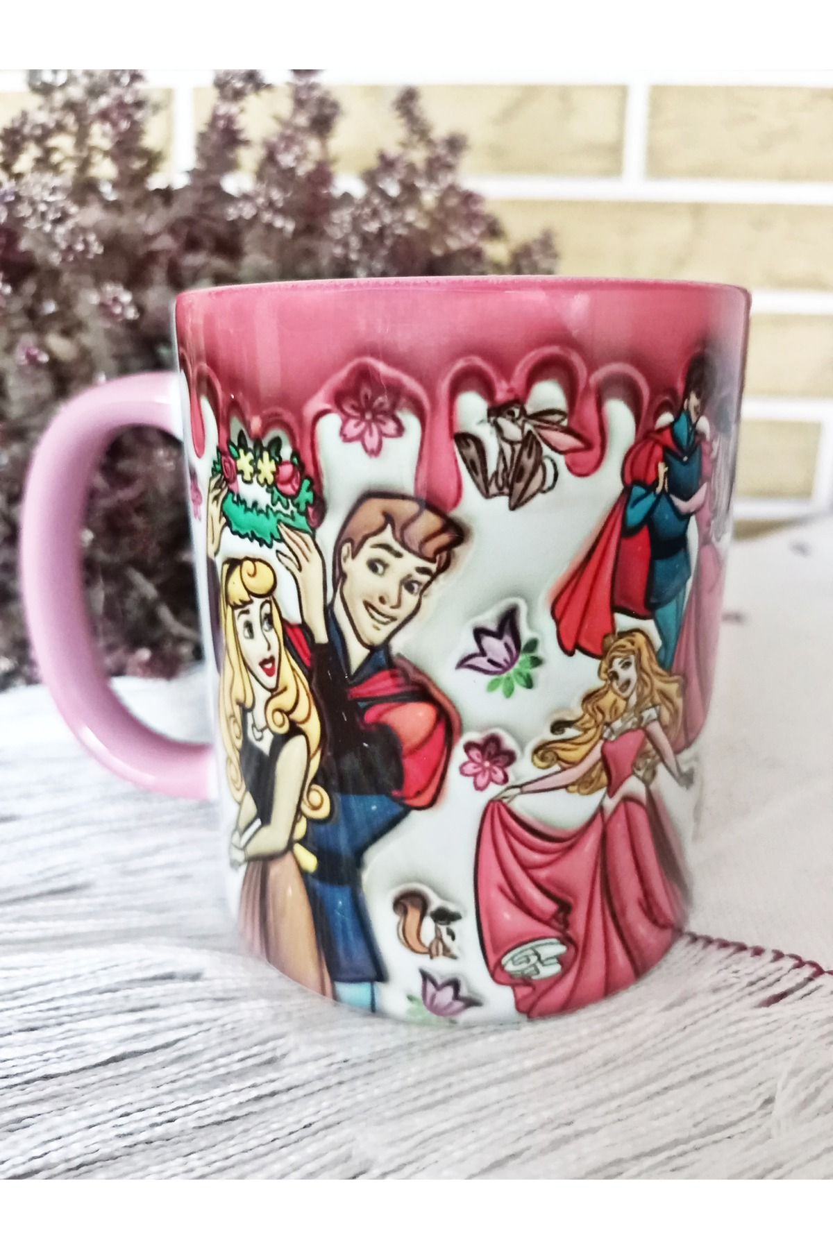 Mugs and love Külkedisi baskı porselen kupa