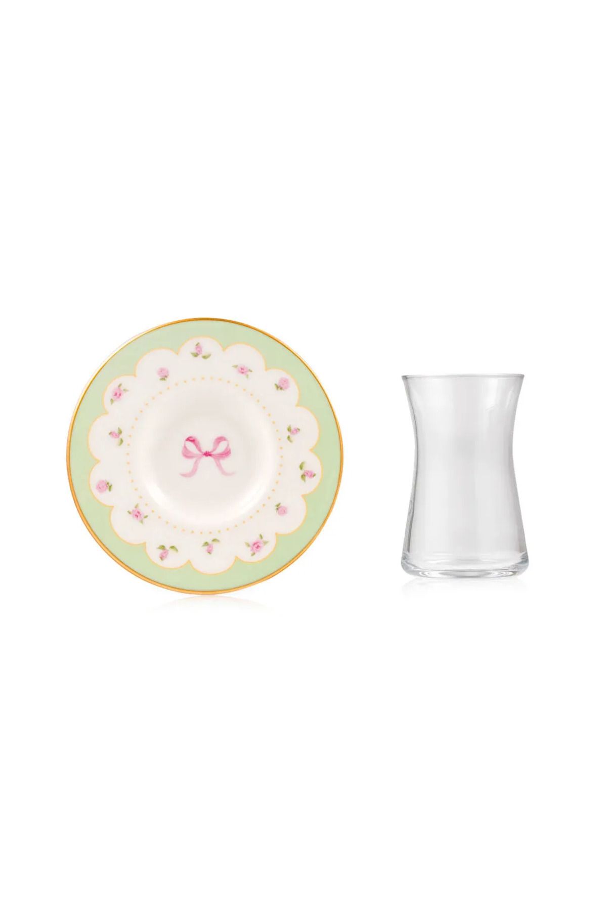 LC Waikiki-طقم شاي مكون من 4 قطع مطبوع عليه شريط مختلط من LCW HOME 6