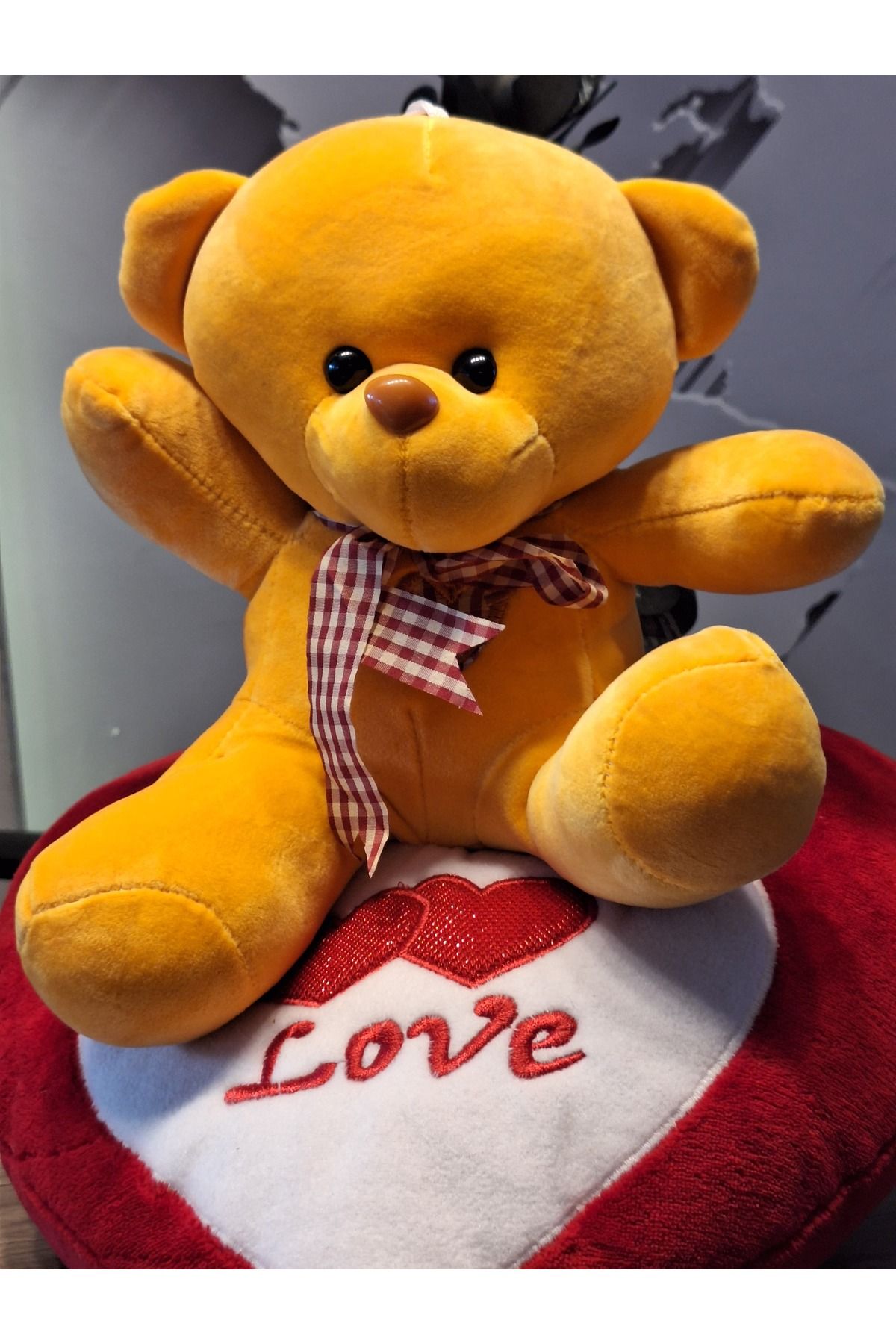 SAAY AKSESUAR LOVE YASTIK YAZILI SEVGİLİ AYICIĞI
