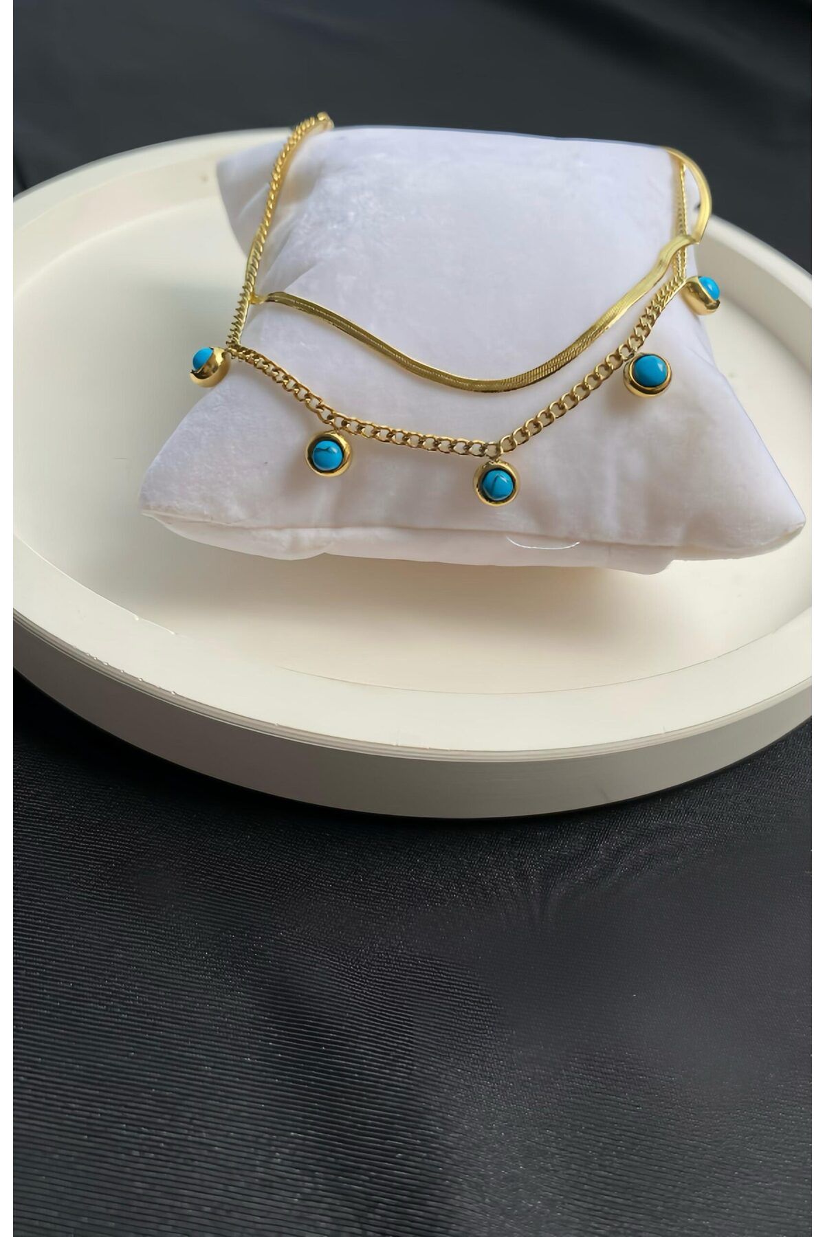 NOLYA MODA Mavi Boncuk Halhal