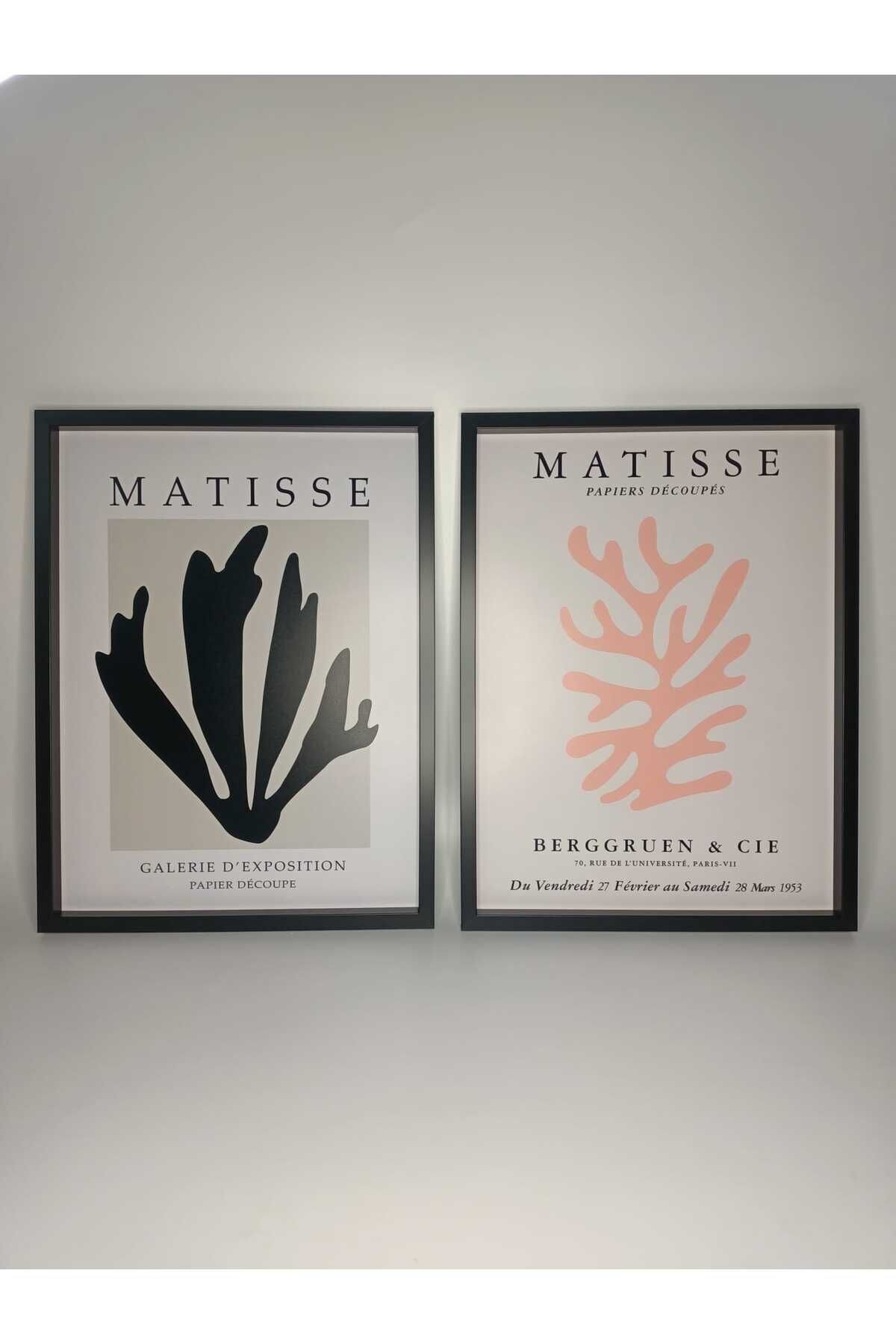 Elioure Yapışkan Bantlı Matisse Duvar Tablosu 30x40 Siyah, şık ve modern dekoratif tablo.
