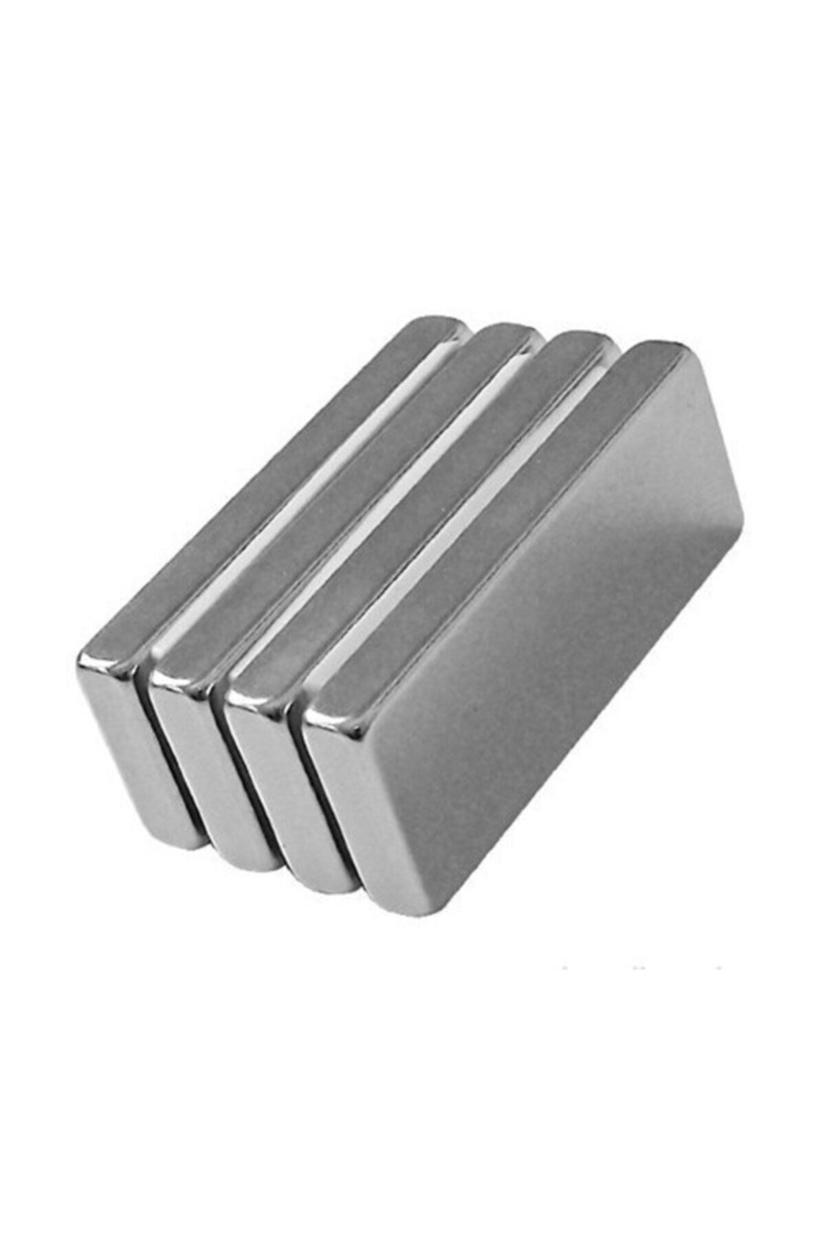 Elioure Köşeli Güçlü Neodyum Mıknatıs Seti 40x20x5mm, 4 Adet