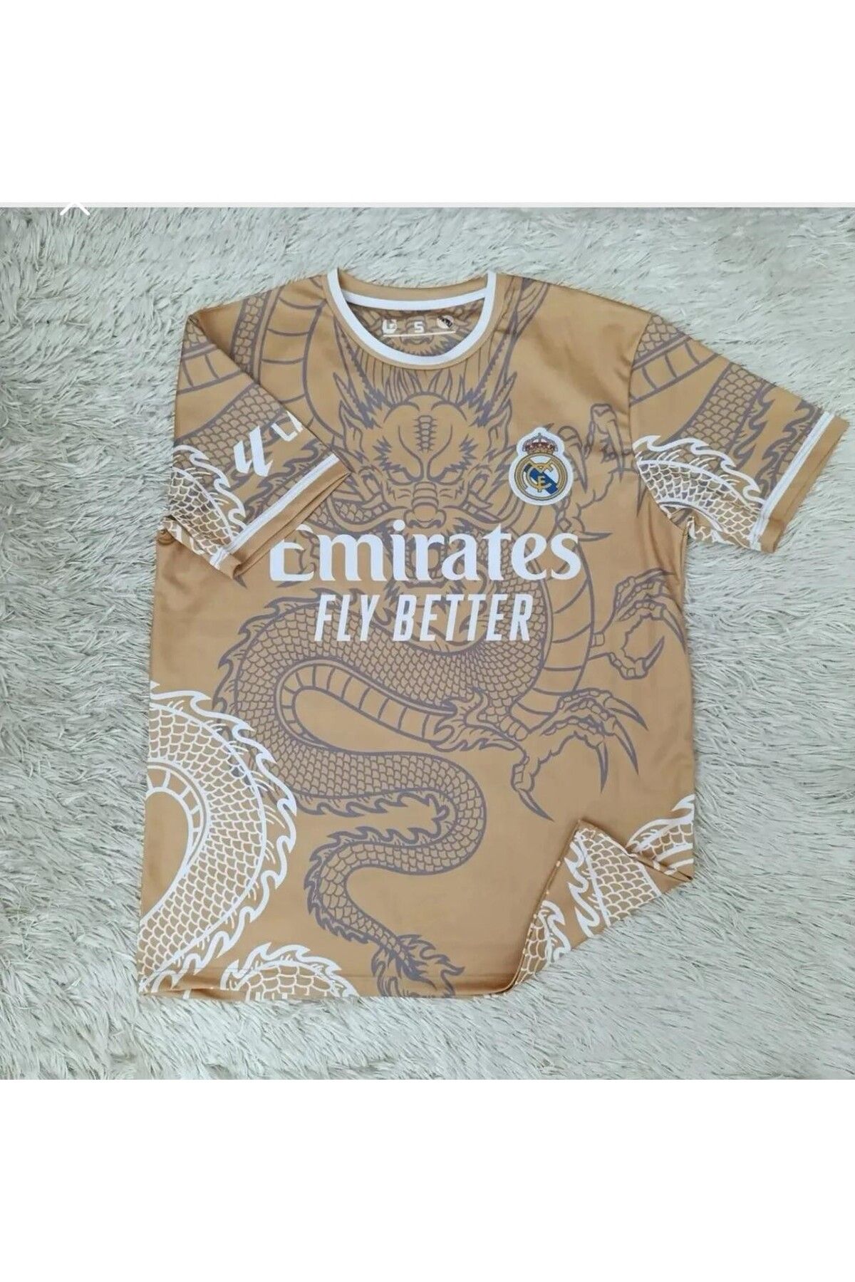 BARBITOS R.e.a.l M.a.d.r.i.d 2024/25 Dragon Desenli Özel Konsept Forması (GOLD)
