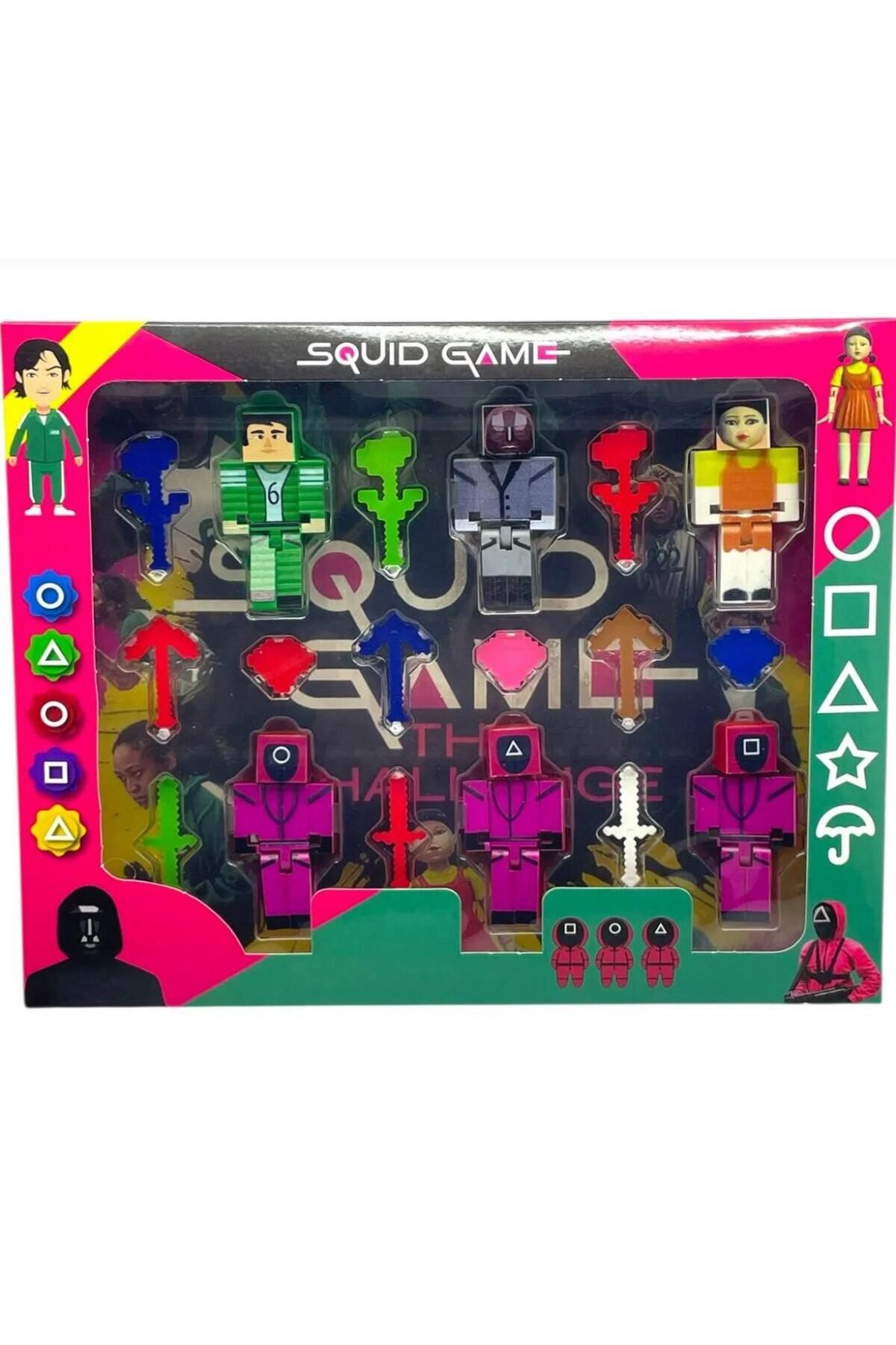 egemen oyuncak SCOWETTO SQUID Game 18 Parça 6 Figürlü Set Oyuncak