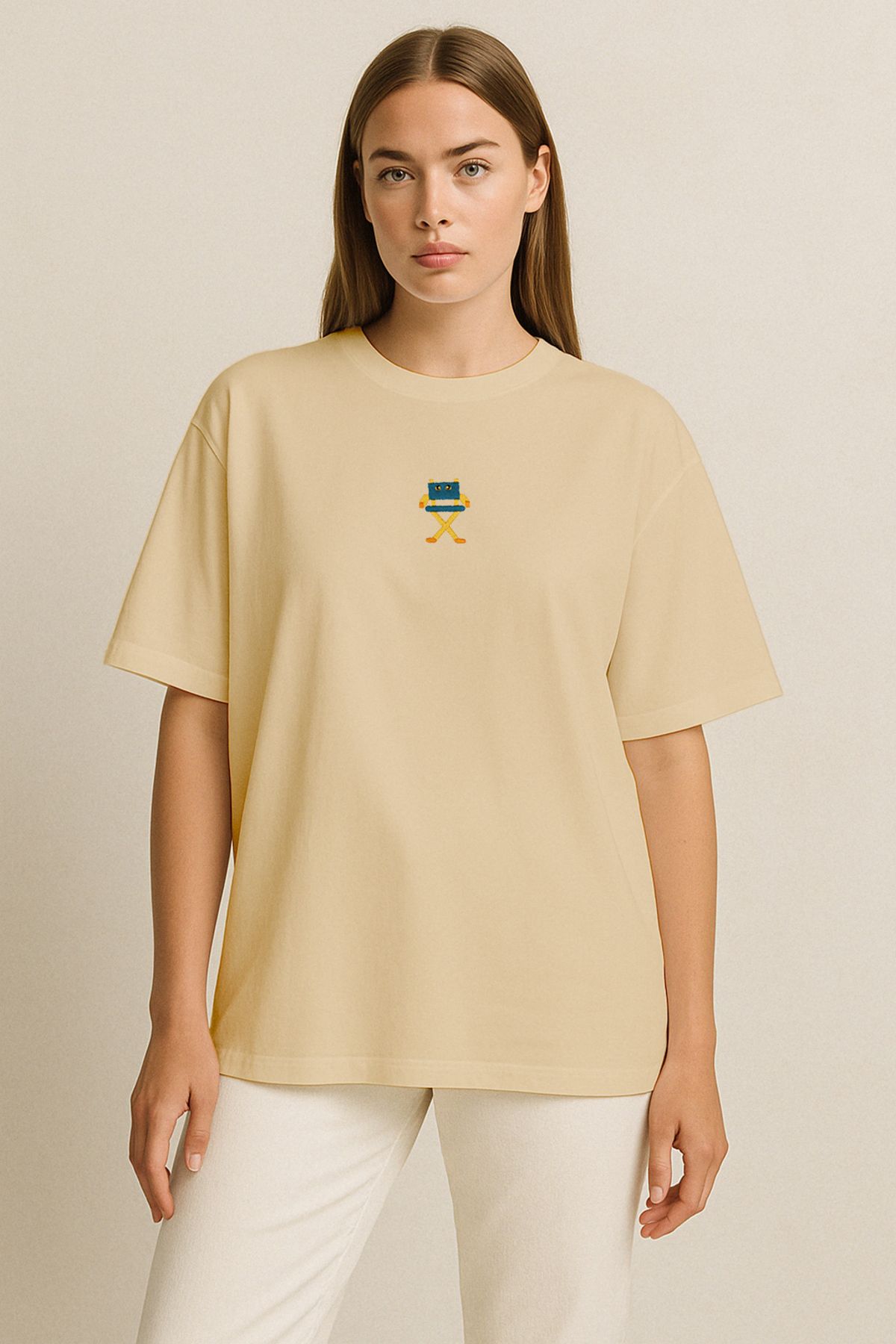 Vita Atelier 'Director 2.0 ' Nakışlı, Kadın Oversize Tshirt