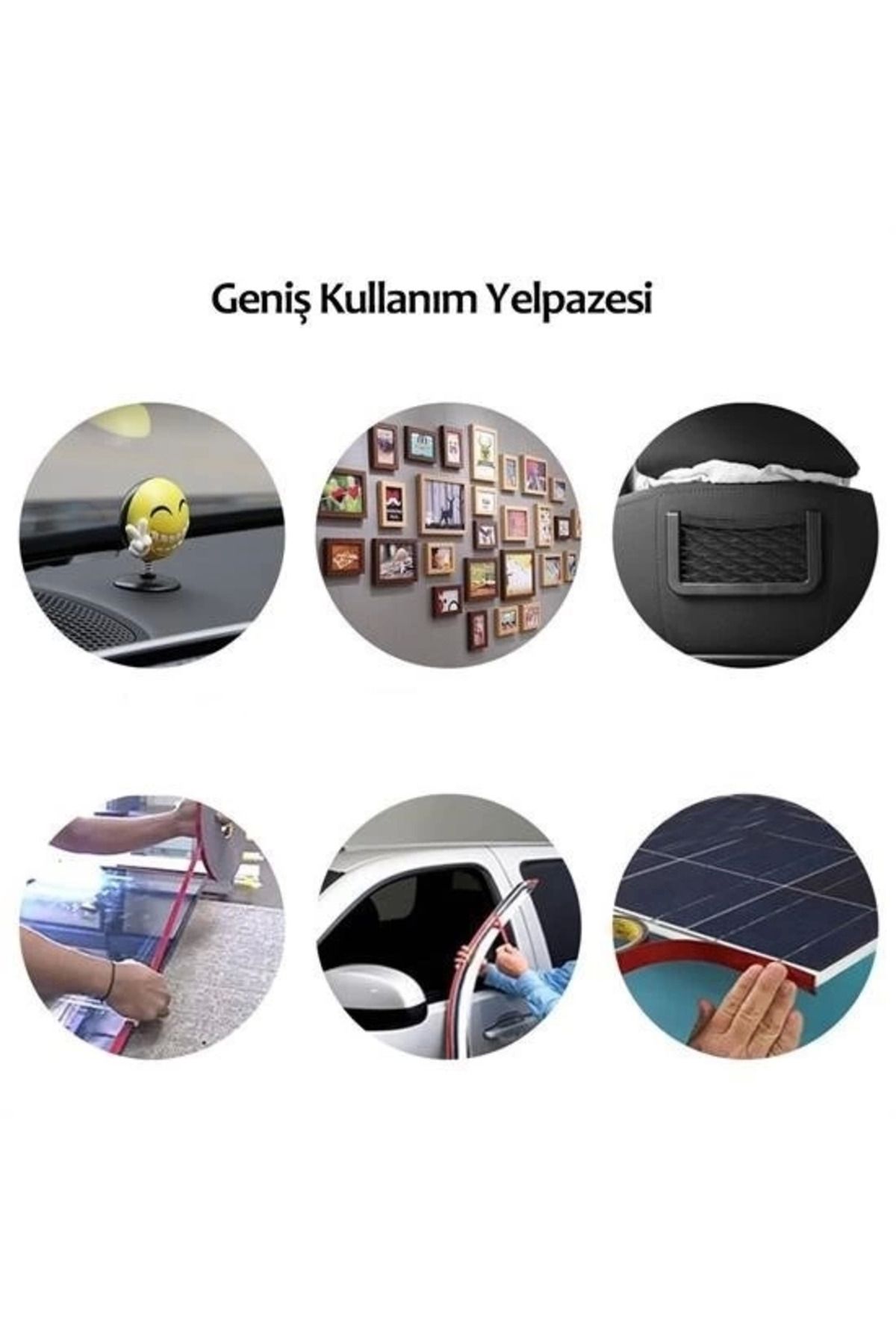 Emper 2 Metre Güçlü Yapışkanlı Çift Taraflı Slikon Pratik Şeffaf Bant