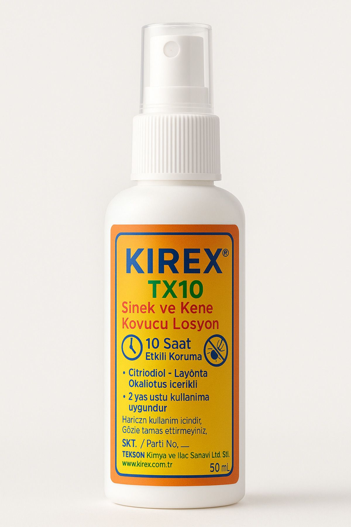 KİREX TX10 Kene ve Sivrisinek kovucu Losyon Ocaliptus 6 saat etkili