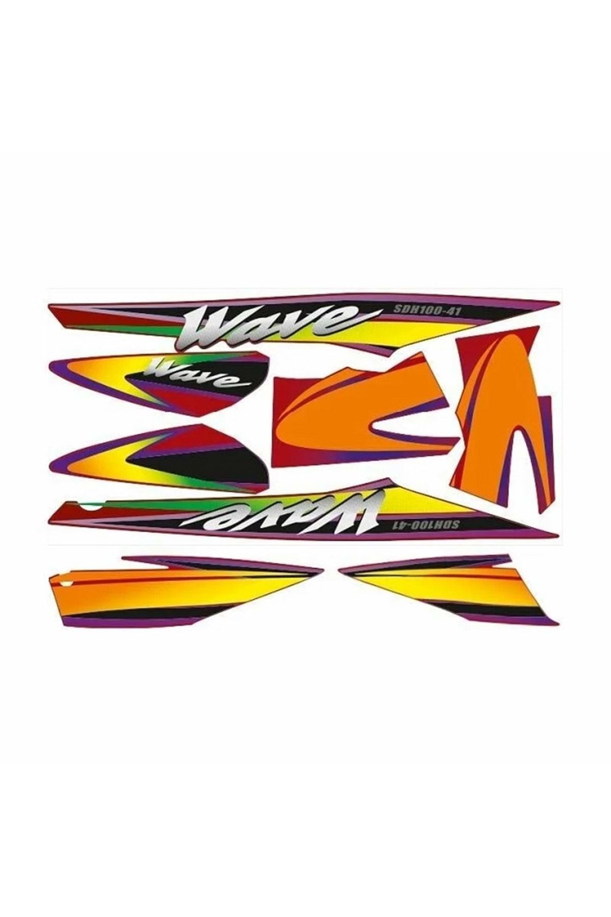 Honda Wave 100 2003-2005 Uyumlu Sticker Seti 002