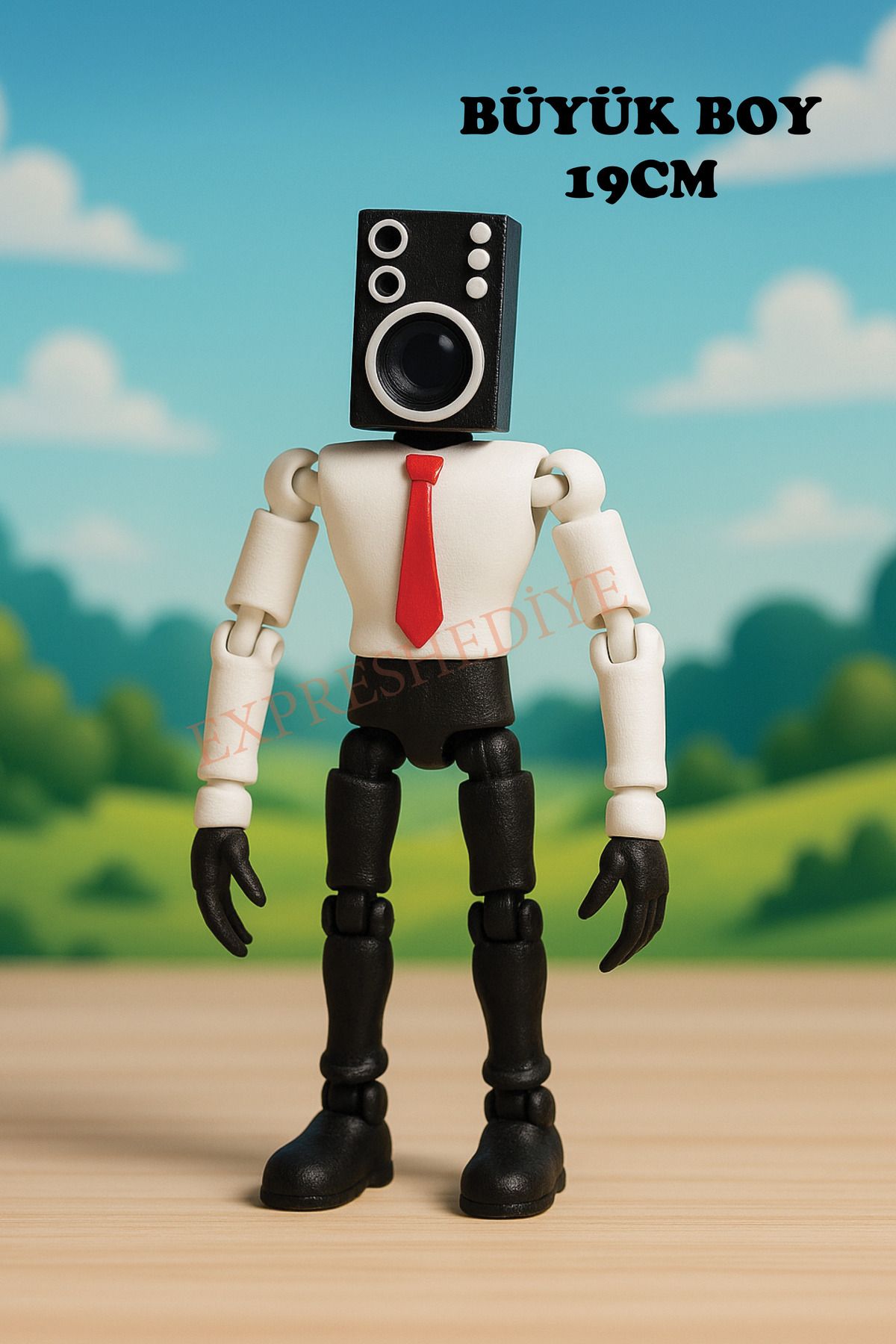 expreshediye Skibidi Toilet Speaker Man Hoparlör Adam Figürü 19 Cm Büyük Boy