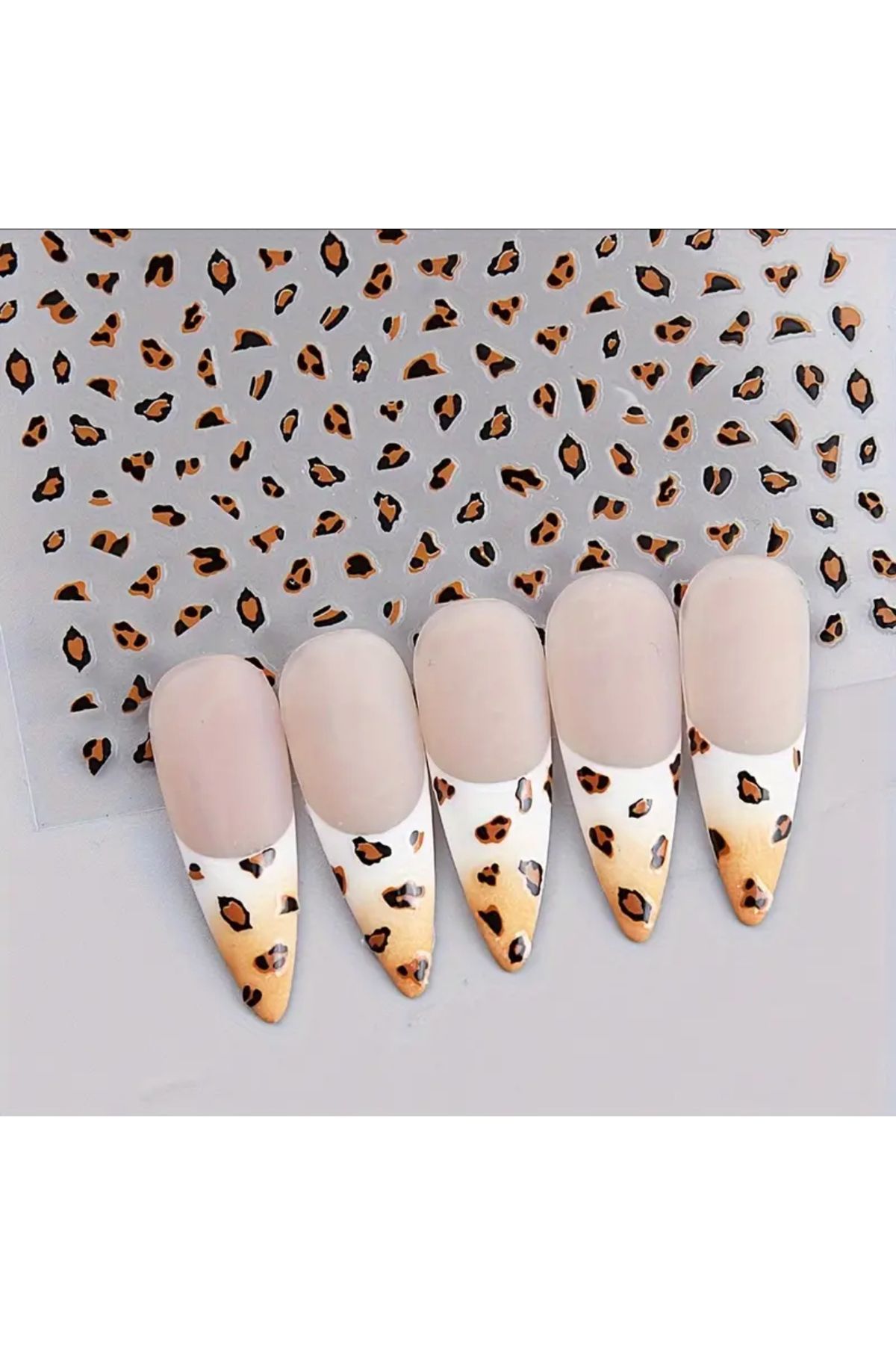 zeinapp Kendinden Yapışkanlı Leopar Figürlü Animal Desen Tırnak Sticker Nail Sticker
