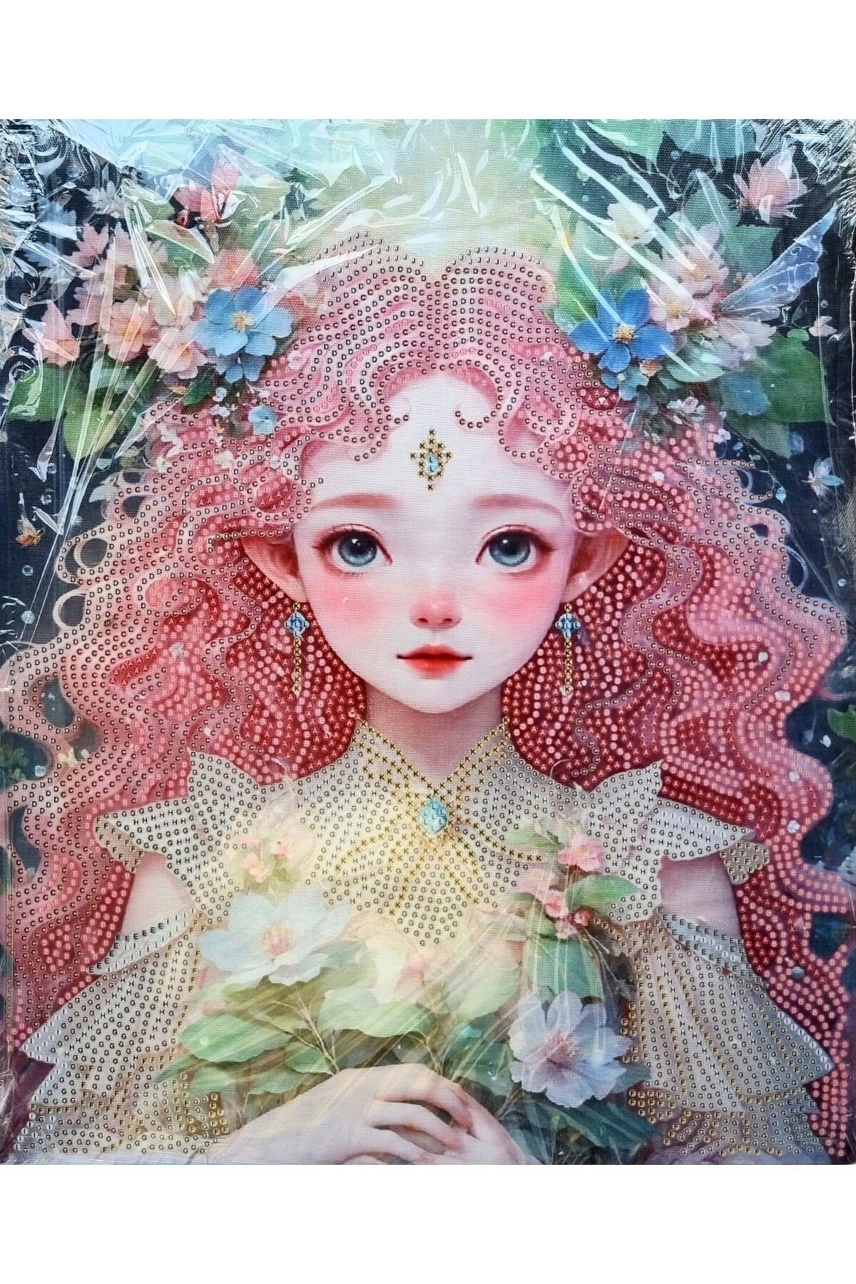 Hobiline 5d Elmas Taş Işleme Kiti 27 x 33 cm Anime Kız Desen
