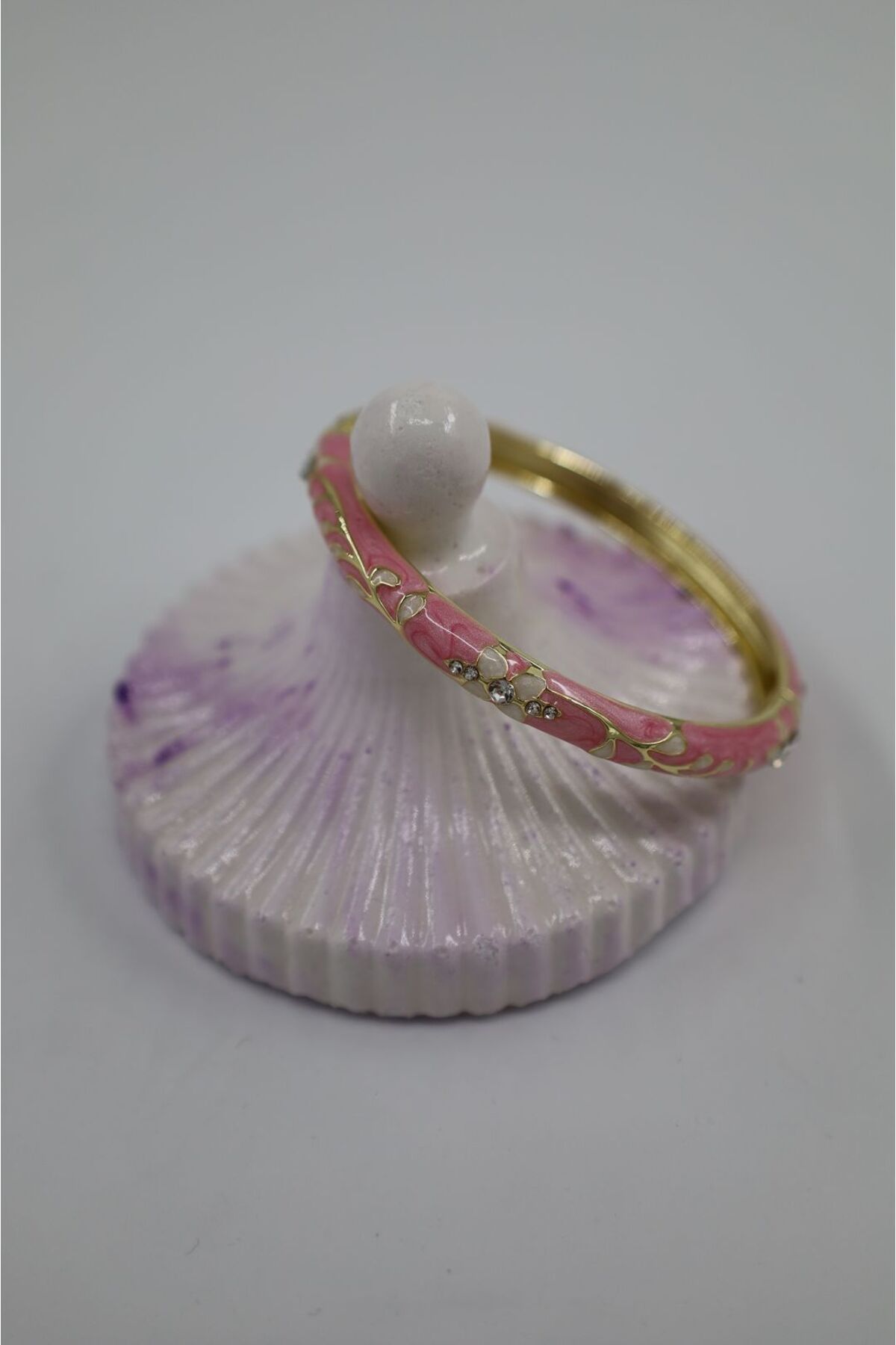 cindyaccessory Mine Çiçek Motifli Altın Renk Bileklik
