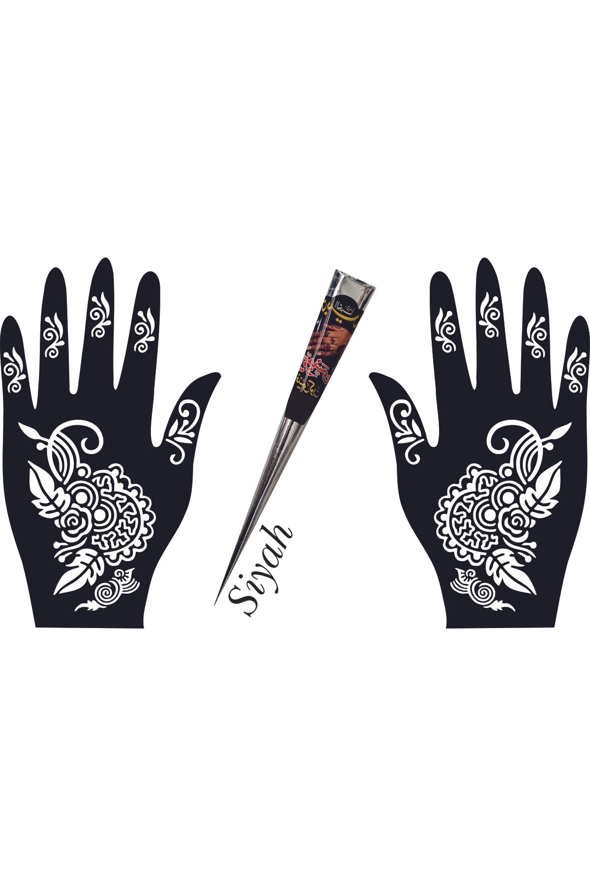 hennadibace El Deseni Kına Kalıbı (GEÇİCİ DÖVME ŞABLONU) Hint Kınası Henna Tattoo Stencil Kına Gecesi