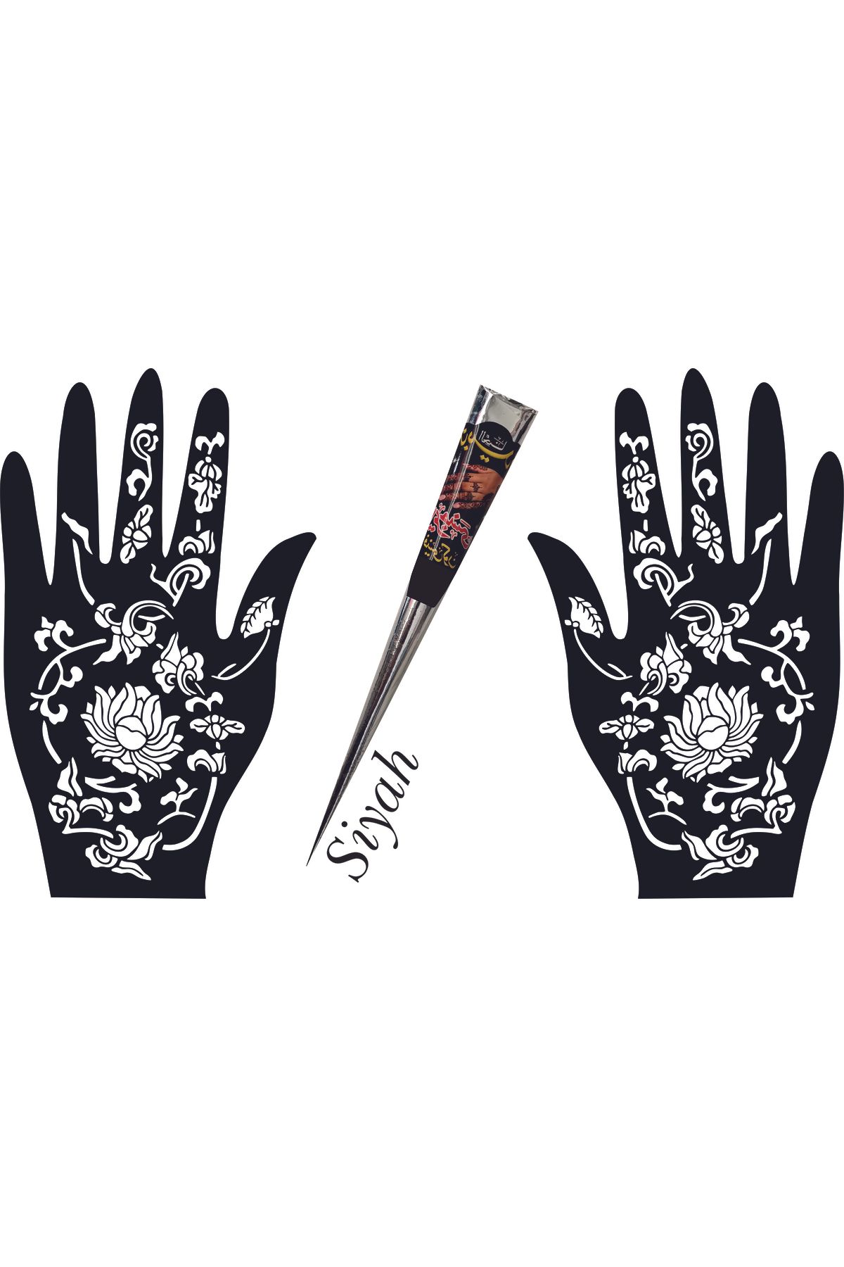 hennadibace El Deseni Kına Kalıbı (GEÇİCİ DÖVME ŞABLONU) Hint Kınası Henna Tattoo Stencil Kına Gecesi