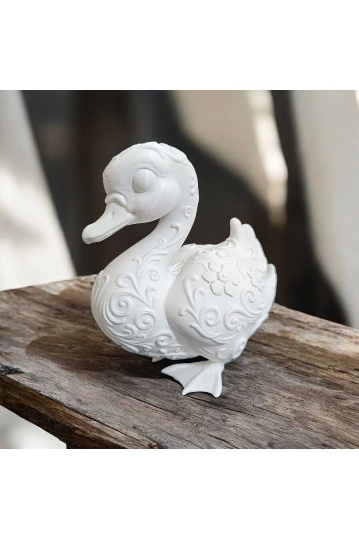 Hediyehanem Ördek Biblo Heykel Masa Üstü Süs Eşyası Ev Süs Eşyası Dekoratif Heykel 10x10x6.5 cm