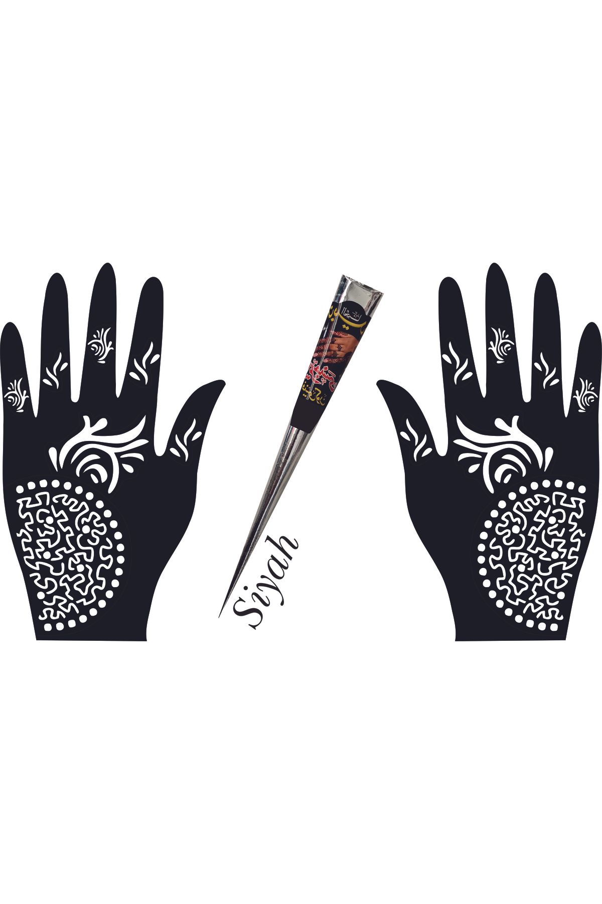 hennadibace El Deseni Kına Kalıbı (GEÇİCİ DÖVME ŞABLONU) Hint Kınası Henna Tattoo Stencil Kına Gecesi