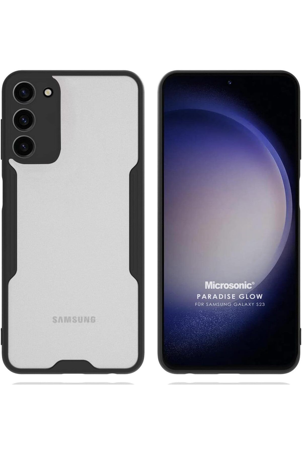salesalbutik Samsung Galaxy S23 için Kılıf Paradise Glow Siyah [Galaxy S23 ile Uyumlu Kılıf - Siyah] uyumlu
