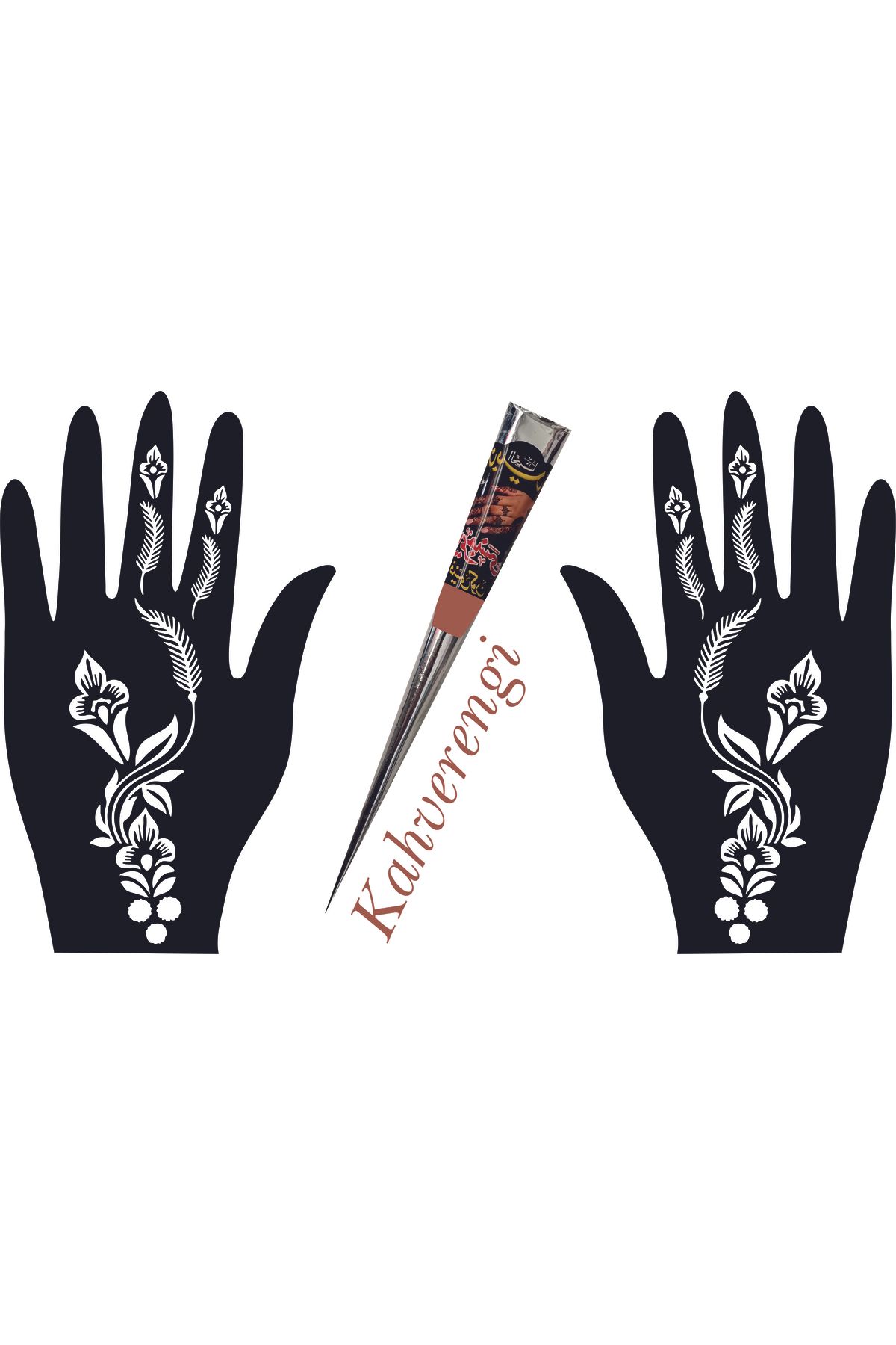 hennadibace El Deseni Kına Kalıbı (GEÇİCİ DÖVME ŞABLONU) Hint Kınası Henna Tattoo Stencil Kına Gecesi
