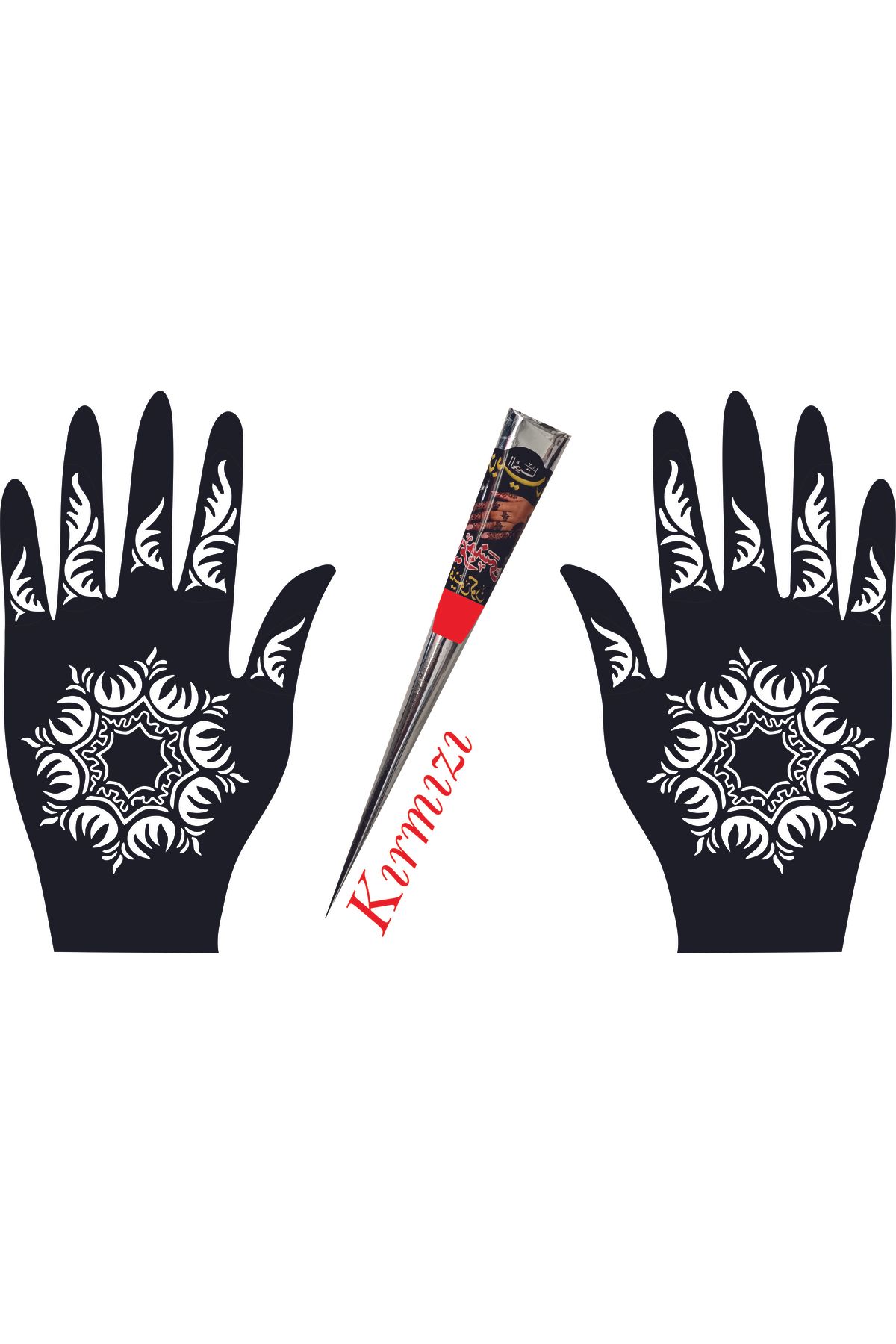 hennadibace El Deseni Kına Kalıbı (GEÇİCİ DÖVME ŞABLONU) Hint Kınası Henna Tattoo Stencil Kına Gecesi