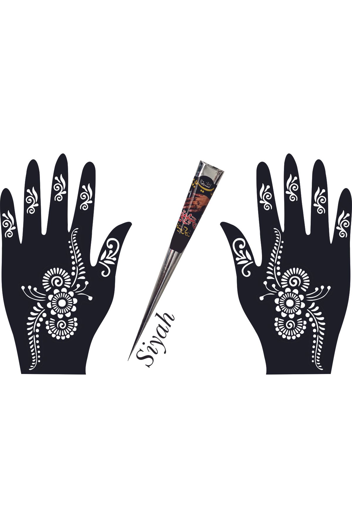 hennadibace El Deseni Kına Kalıbı (GEÇİCİ DÖVME ŞABLONU) Hint Kınası Henna Tattoo Stencil Kına Gecesi