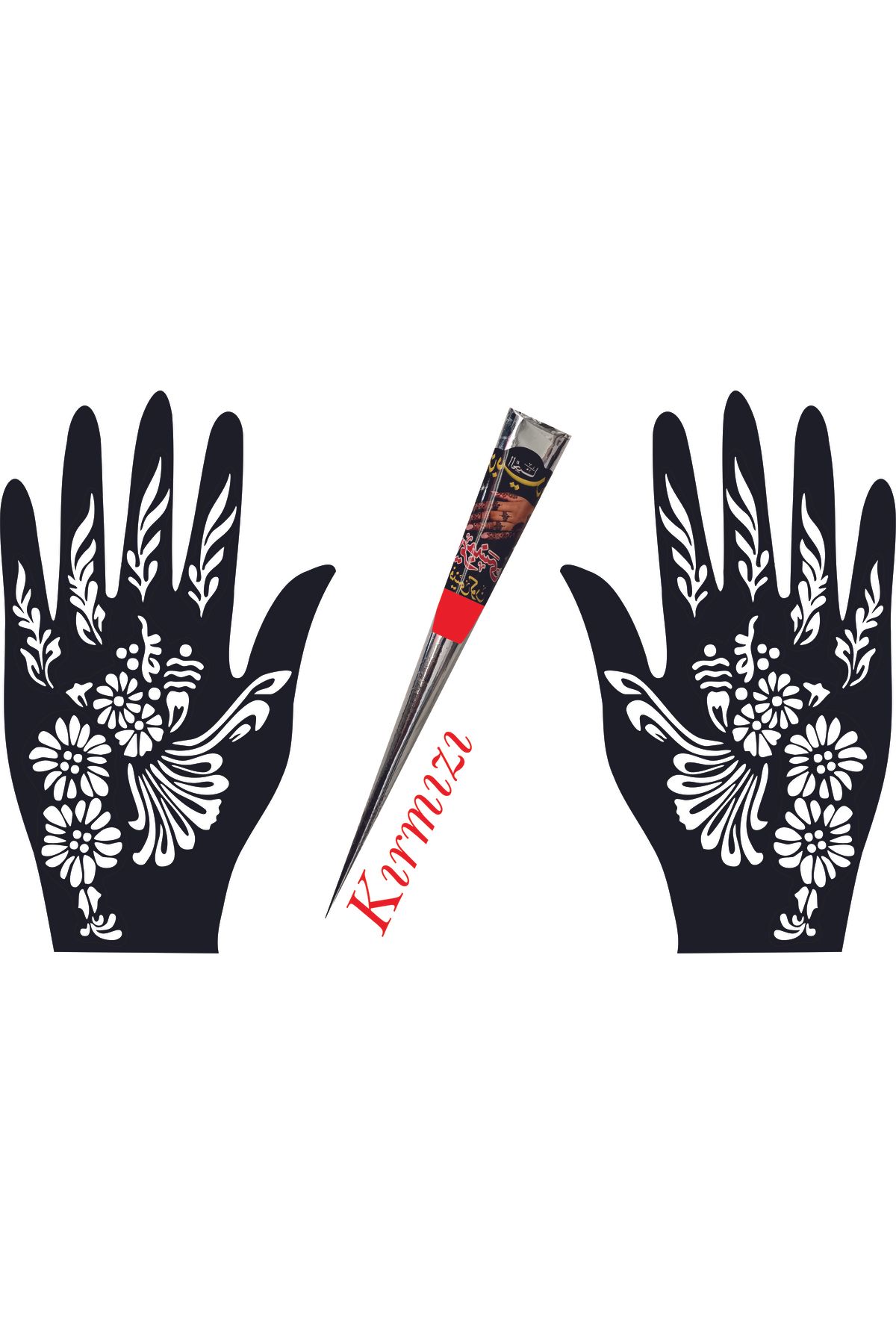 hennadibace El Deseni Kına Kalıbı (GEÇİCİ DÖVME ŞABLONU) Hint Kınası Henna Tattoo Stencil Kına Gecesi