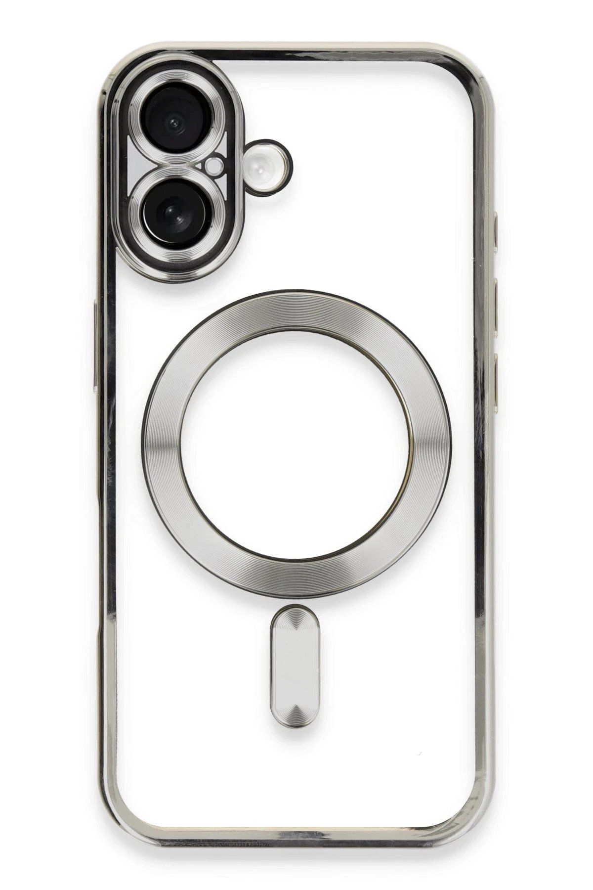 CepteToptan Newface iPhone 16 Plus Kılıf Kross Magneticsafe Kapak - Gümüş