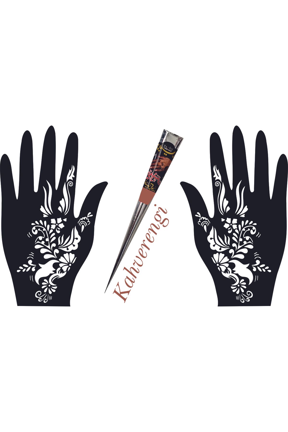 hennadibace El Deseni Kına Kalıbı (GEÇİCİ DÖVME ŞABLONU) Hint Kınası Henna Tattoo Stencil Kına Gecesi