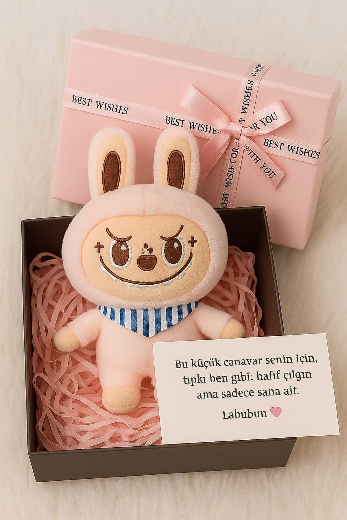 Duman Labubu Sevimli Canavar Peluş Oyuncak Büyük Boy 30 cm - Sevgiliye Hediye