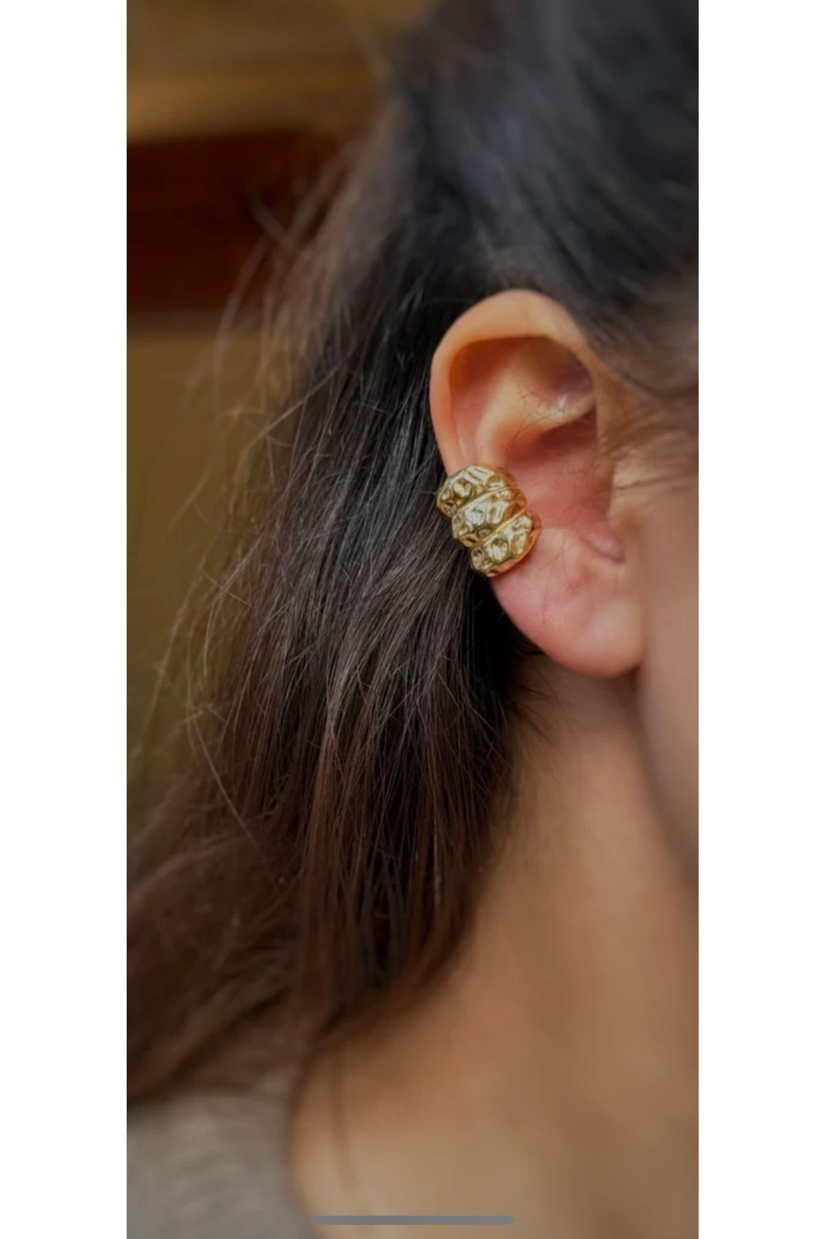 Wind Silver Ear Cuff Küpe Tekli 925 Ayar