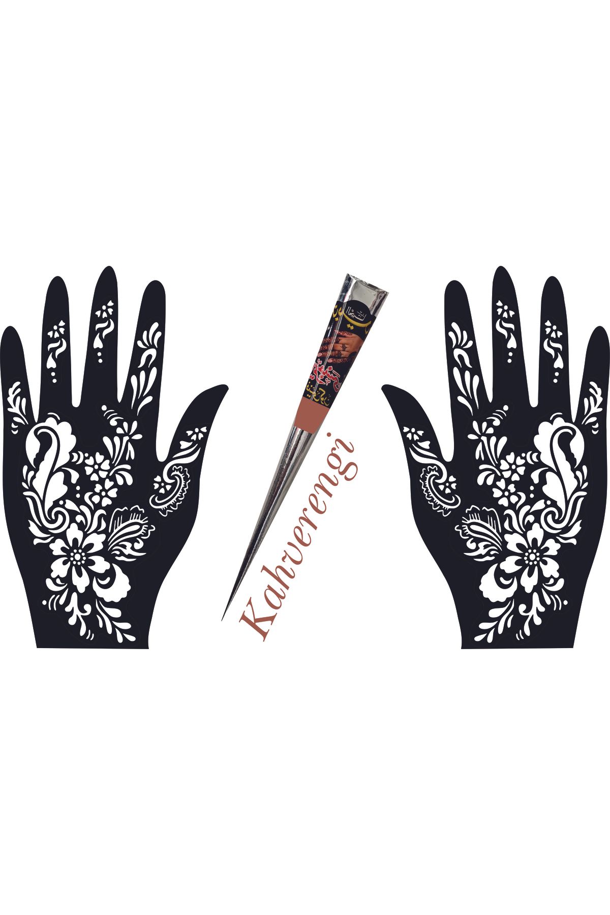 hennadibace El Deseni Kına Kalıbı (GEÇİCİ DÖVME ŞABLONU) Hint Kınası Henna Tattoo Stencil Kına Gecesi