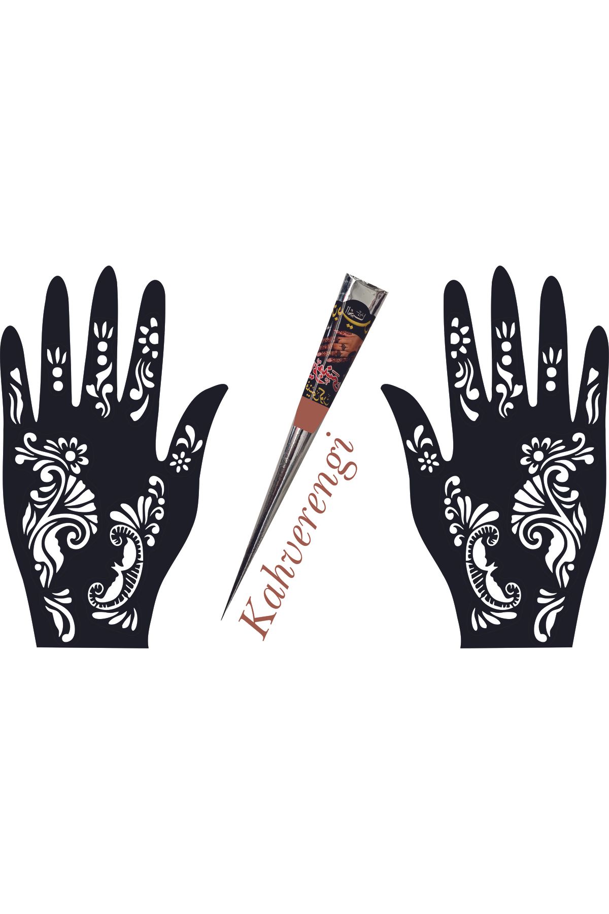 hennadibace El Deseni Kına Kalıbı (GEÇİCİ DÖVME ŞABLONU) Hint Kınası Henna Tattoo Stencil Kına Gecesi