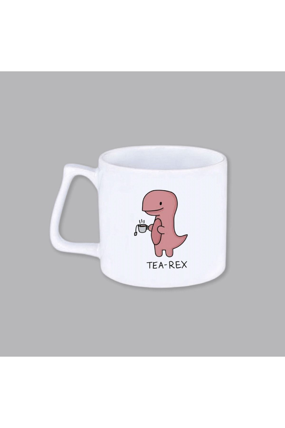 Bir adım baskı Tea-rex Tasarımlı Porselen Kupa Bardak