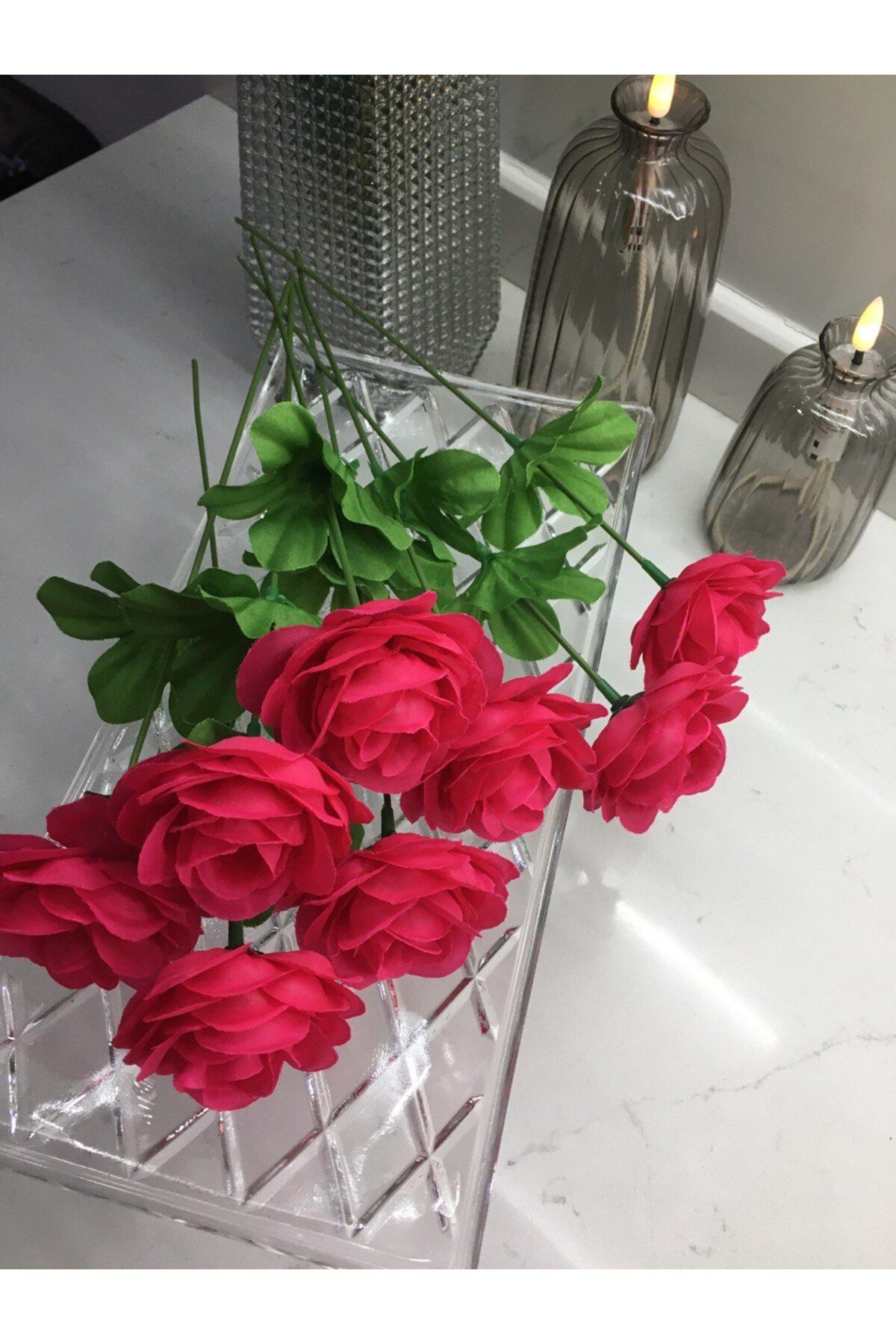 çiçek mariya Yapay Çiçek 7 Adet Ve 1 Adet Hediye Dal Çiçeği Gül # Şakayık # Krizantem #karanfıl -kasımpatı-