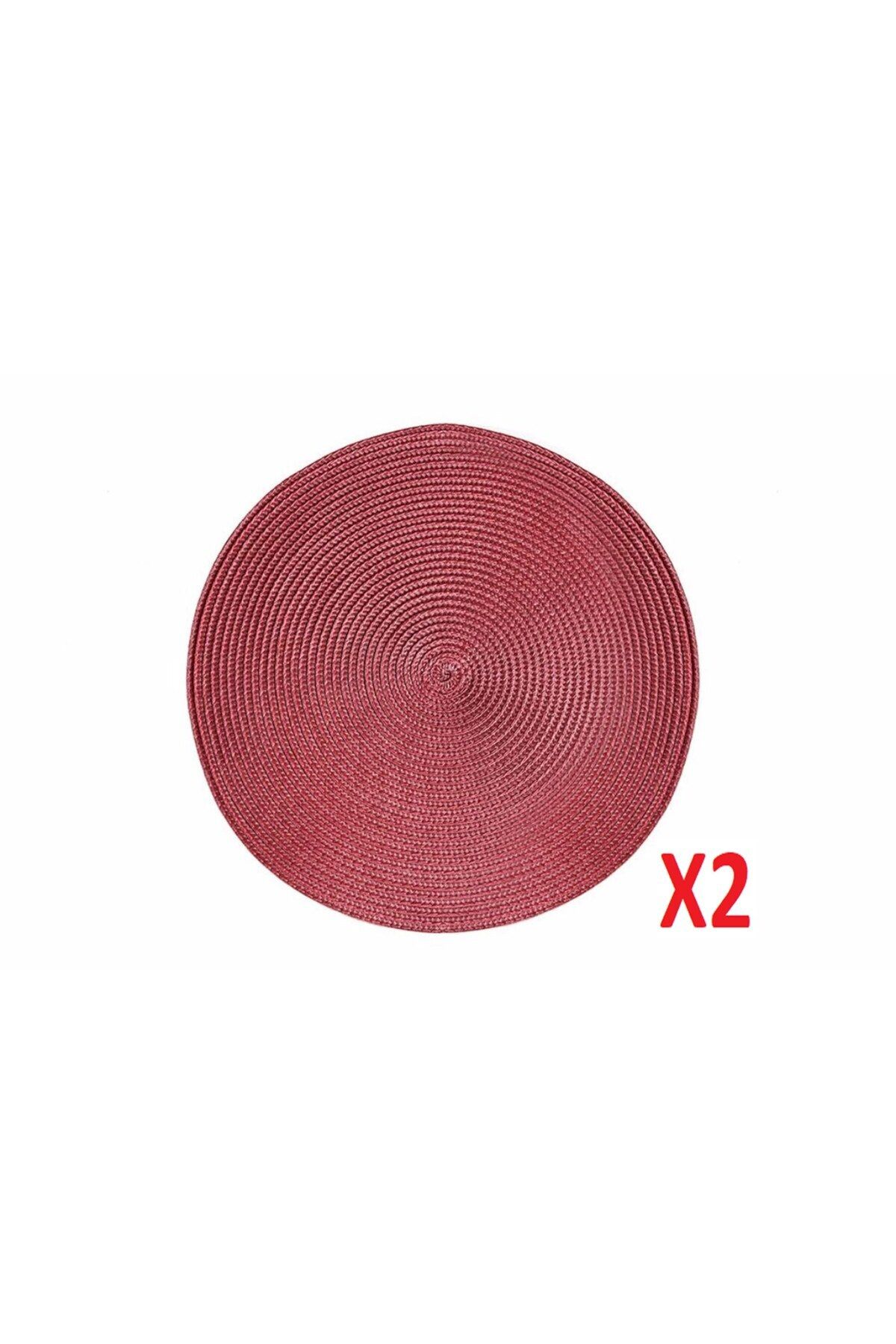 Elioure Bordo Amerikan Servis 38cm 2'li set, şık ve kullanışlı ev dekorasyonu.
