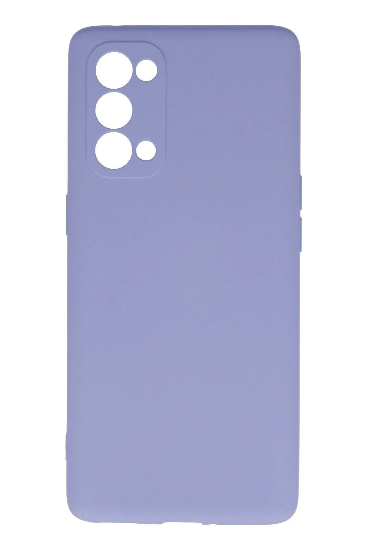 ENEFENDİ Newface Oppo Reno 5 Pro Kılıf Nano içi Kadife Silikon - Lila
