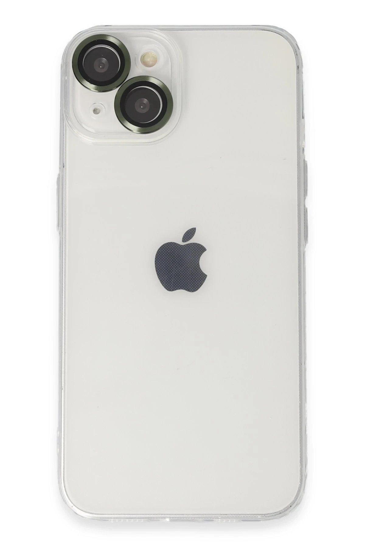 Toptan Bulurum Newface iPhone 14 Kılıf Luko Lens Silikon - Yeşil