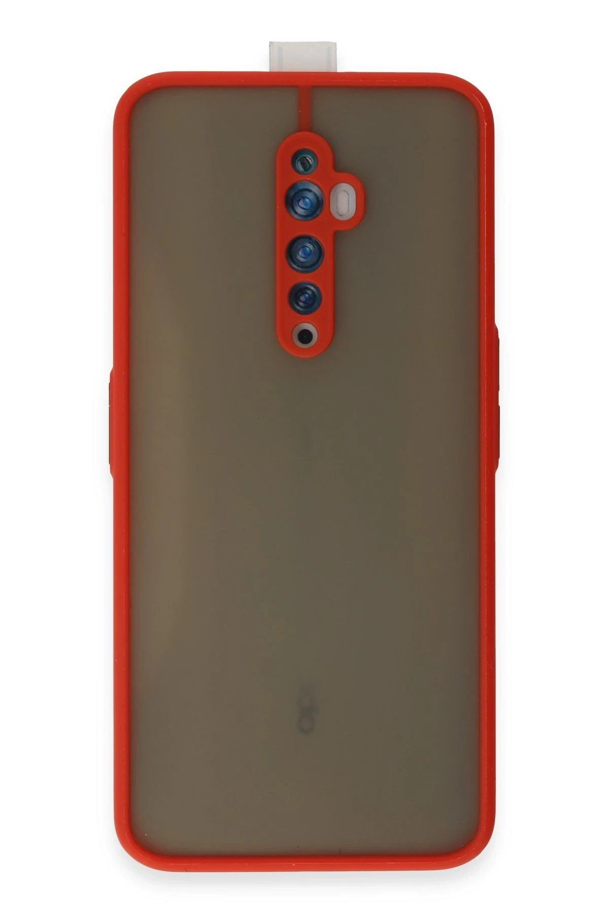 CepteToptan Newface Oppo Reno 2Z Kılıf Montreal Silikon Kapak - Kırmızı