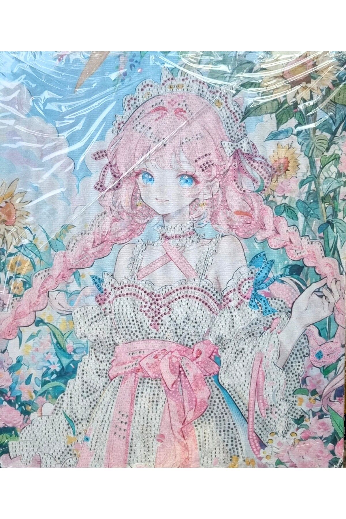 Hobiline 5d Elmas Taş Işleme Kiti 27 x 33 cm Anime Kız Desen