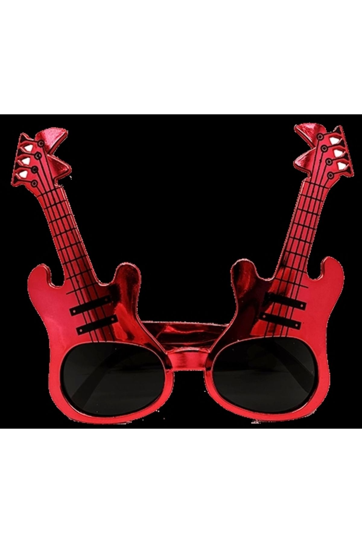 shopwave Kırmızı Renk Rockn Roll Gitar Şekilli Parti Gözlüğü 15x15 cm (5047)