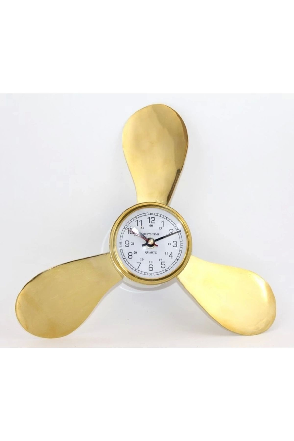 shop Pirinç Duvara Asmalı Pervane Tasarımı Saat Ksk2057